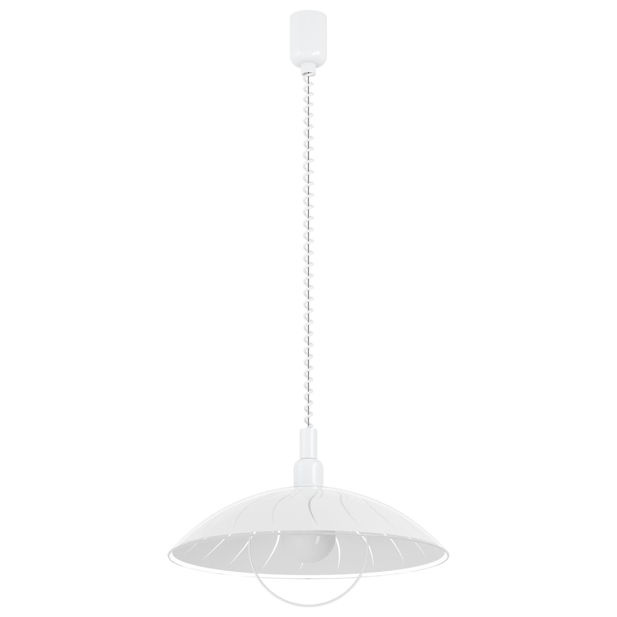 Suspension plastique blanc ALVEZ E27 1X60W