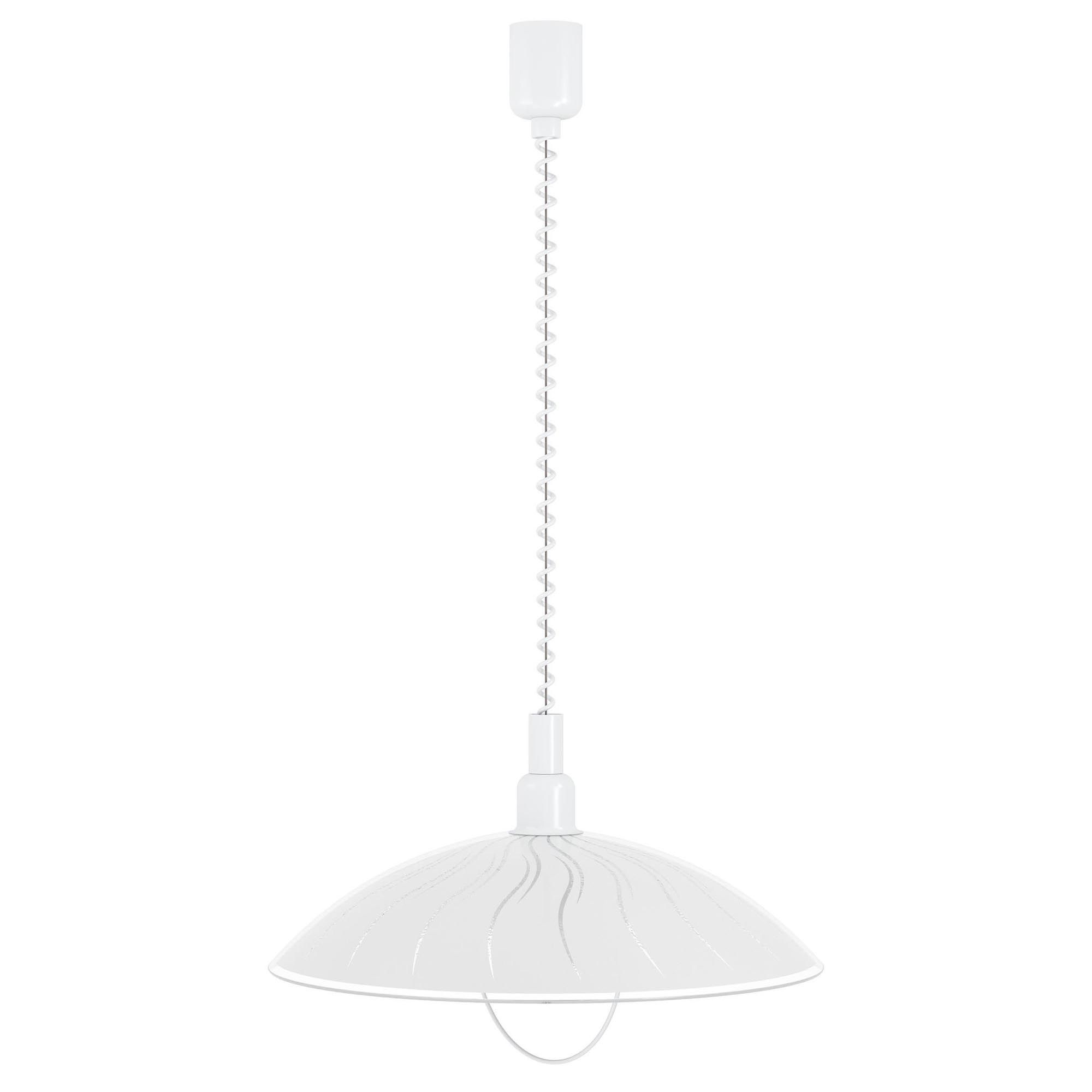 Suspension plastique blanc ALVEZ E27 1X60W