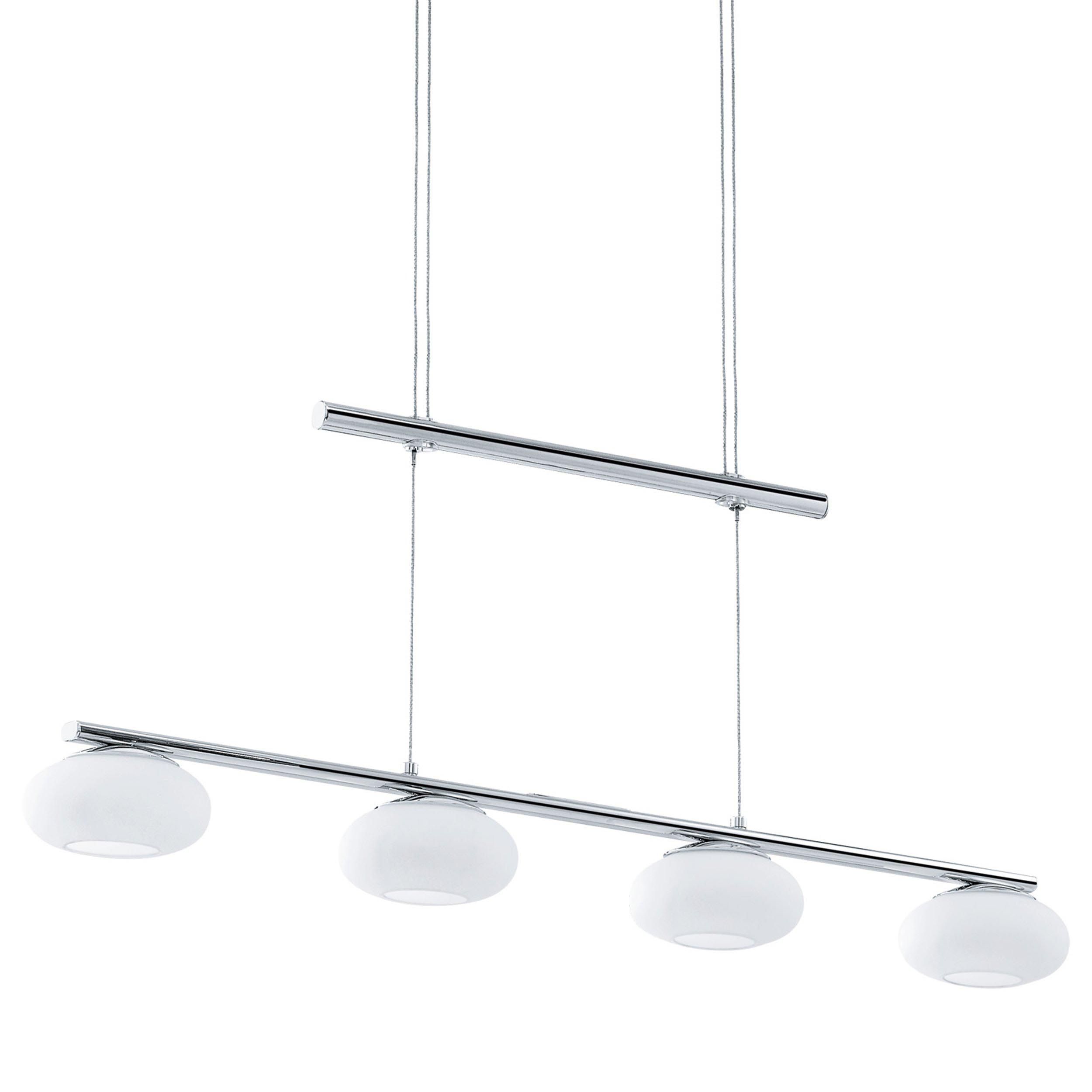 Suspension métal argenté ALEANDRO 1 LED INT 4X4,5W