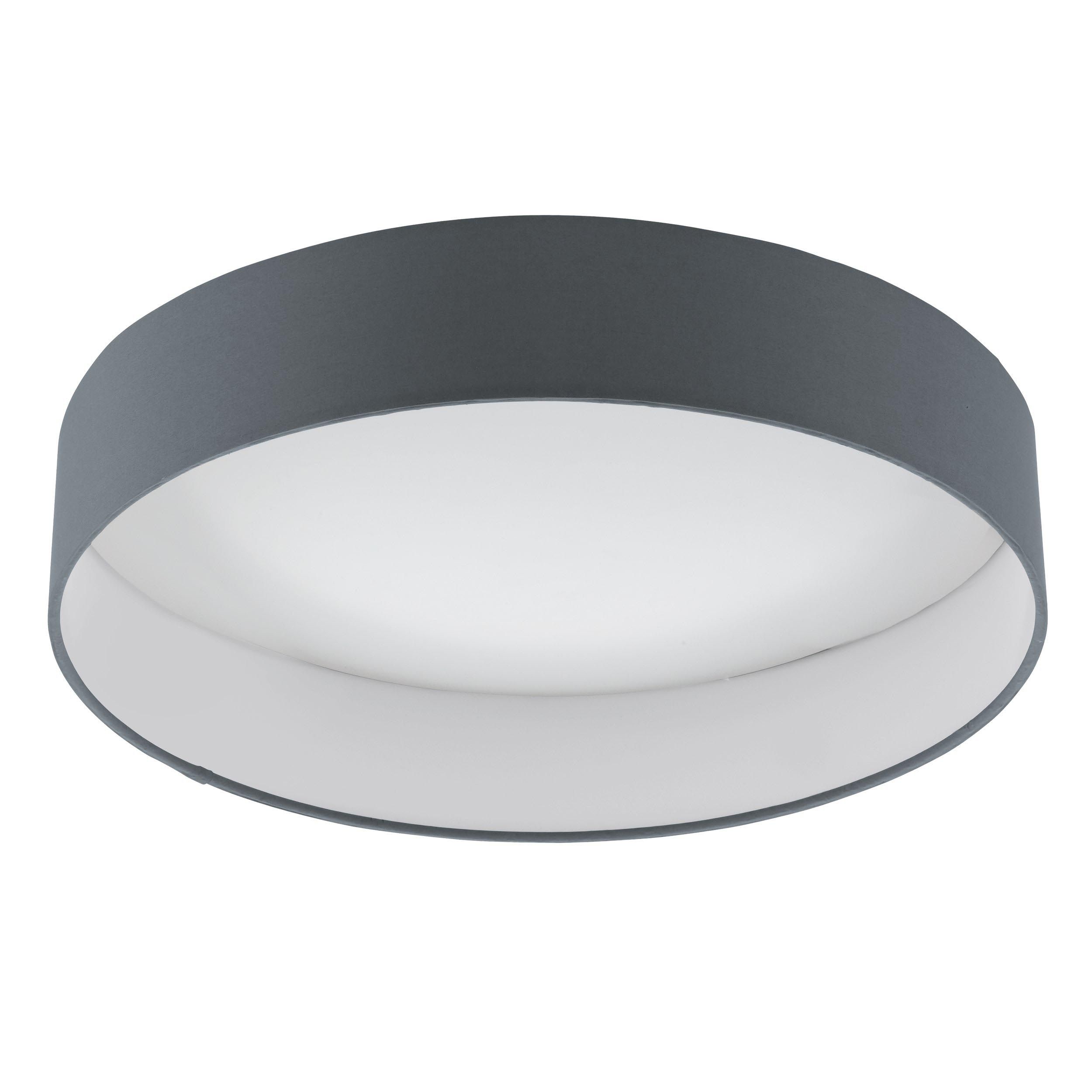 Plafonnier tissu gris PALOMARO 1 LED INT 1X18W