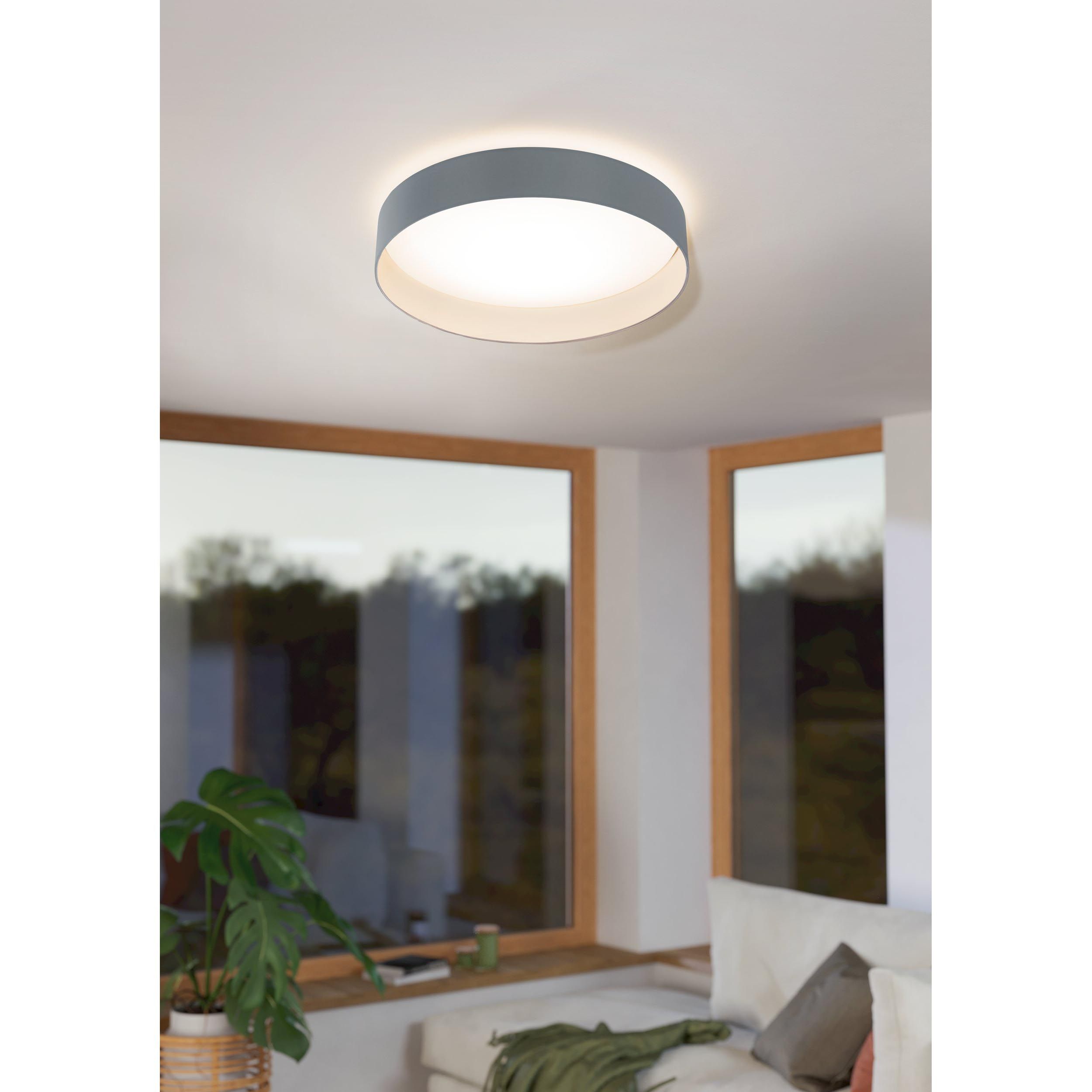 Plafonnier tissu gris PALOMARO 1 LED INT 1X18W