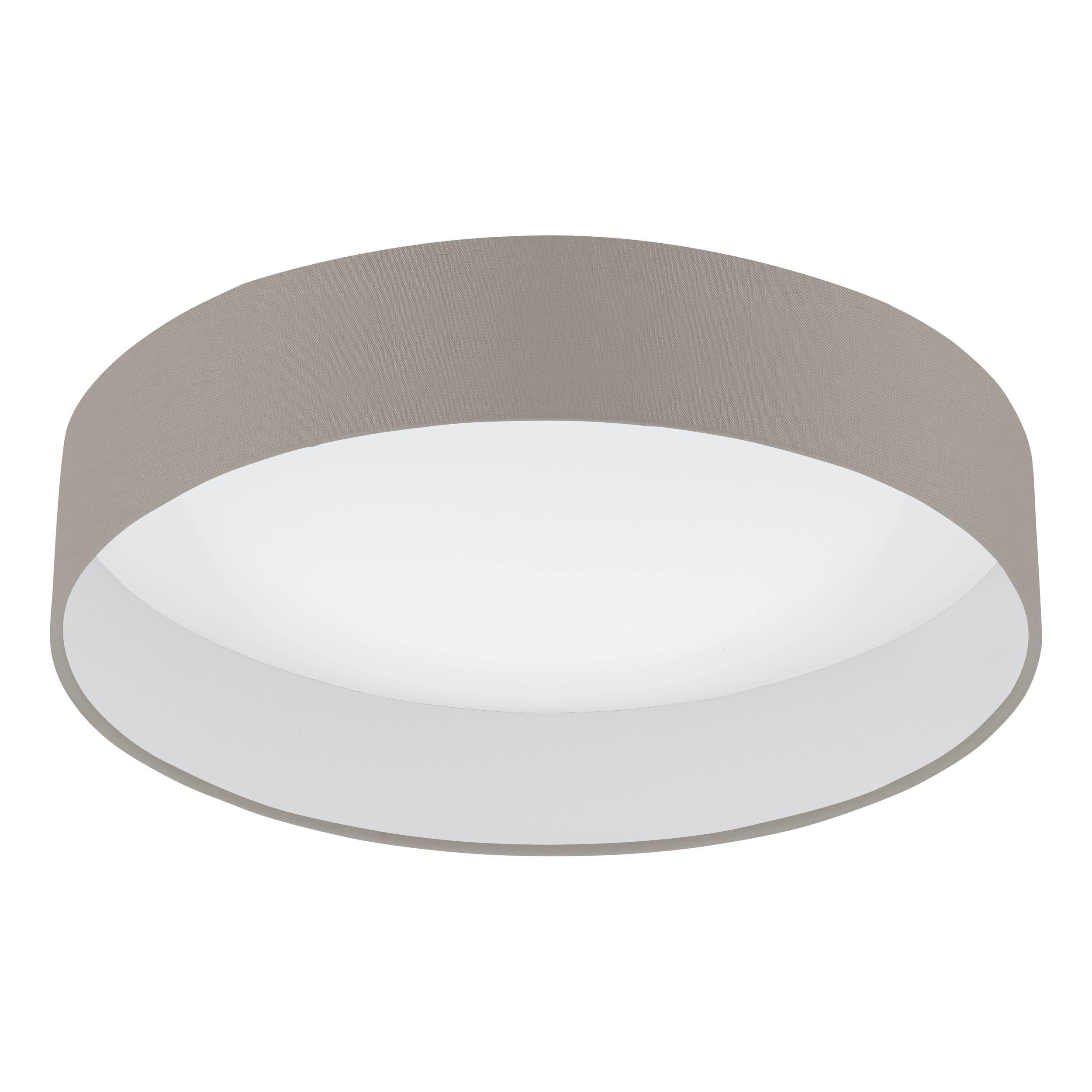 Plafonnier tissu taupe PALOMARO 1 LED INT 1X18W