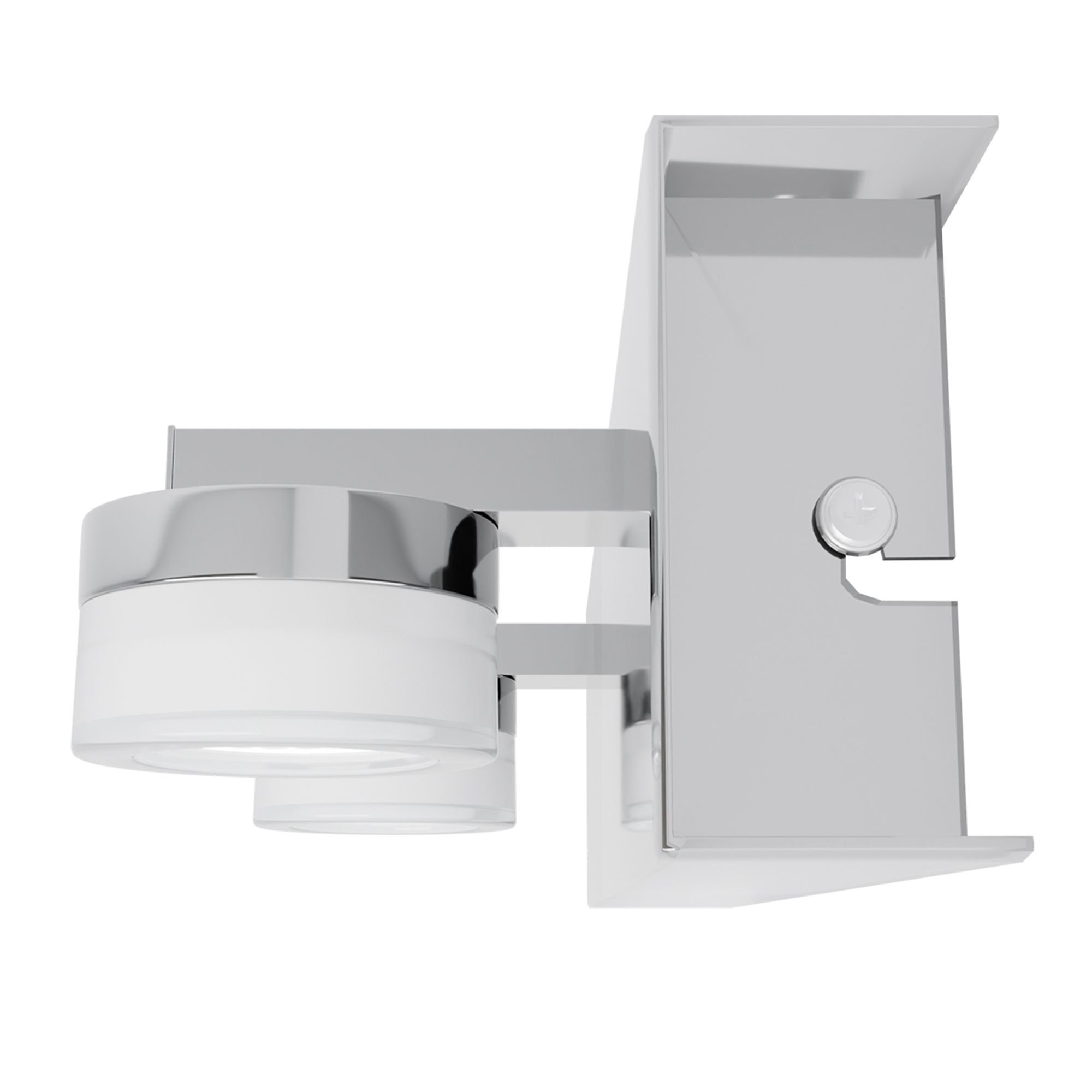 Applique murale métal argenté ROMENDO 1 LED INT 2X7,2W