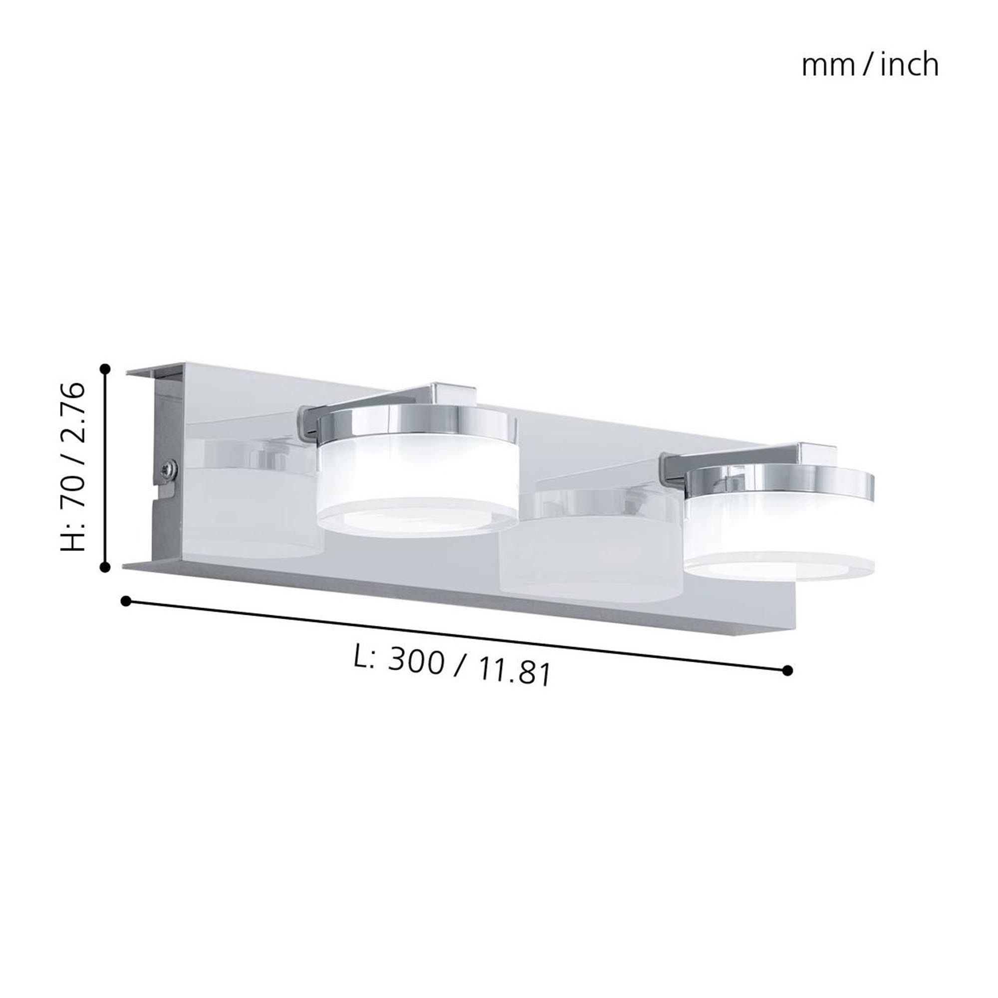 Applique murale métal argenté ROMENDO 1 LED INT 2X7,2W