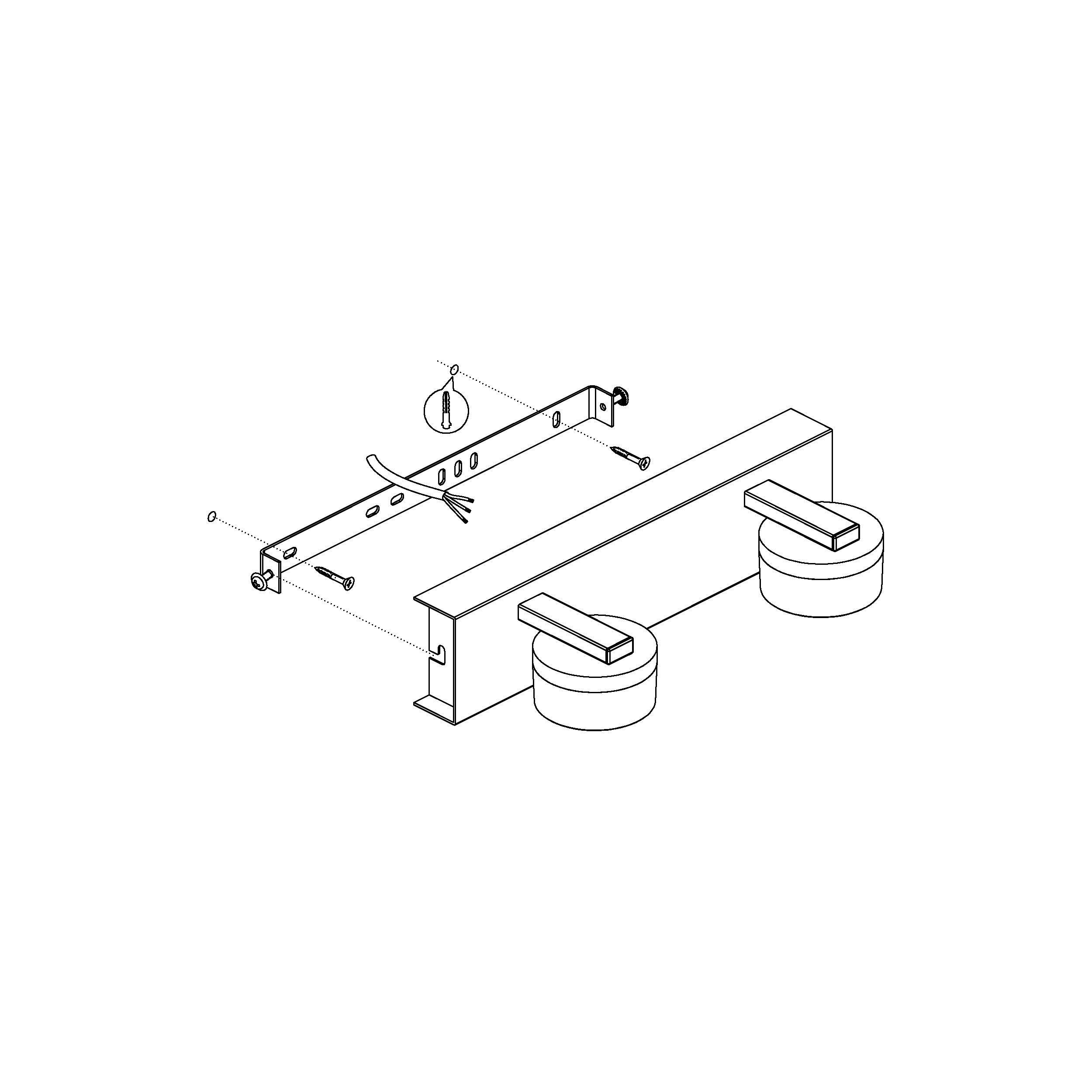 Applique murale métal argenté ROMENDO 1 LED INT 2X7,2W