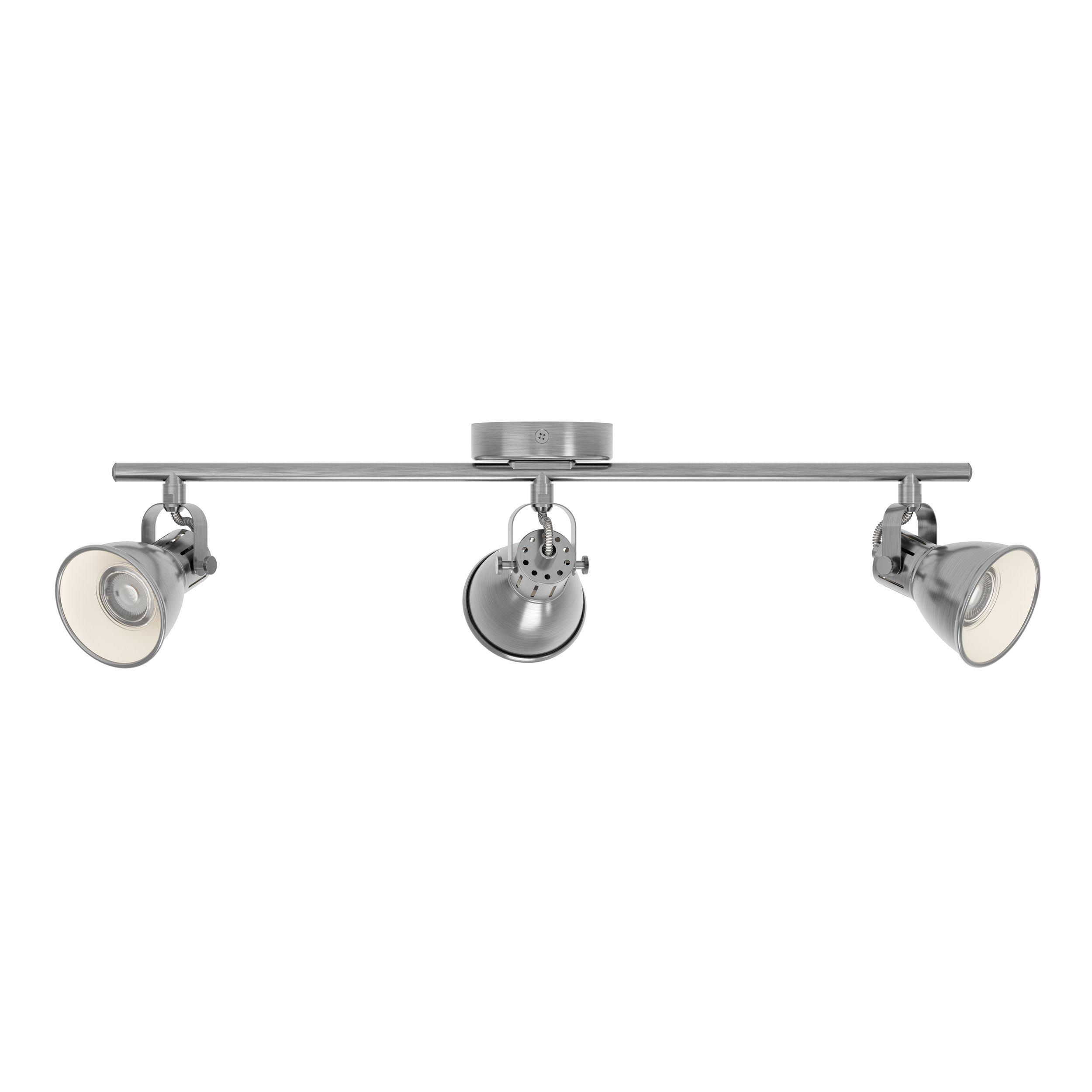 Spot de plafond réglette/plaf métal argenté SERAS GU10 3X3W