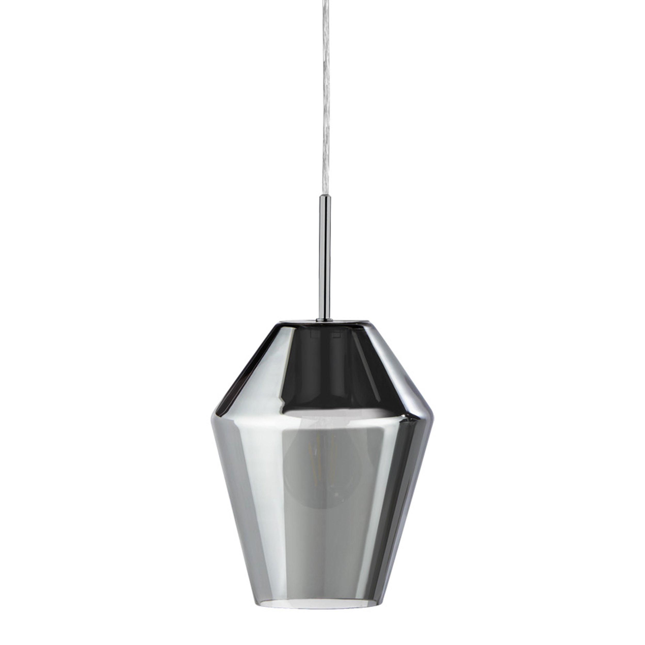 Suspension verre fume MURMILLO E27 1X28W