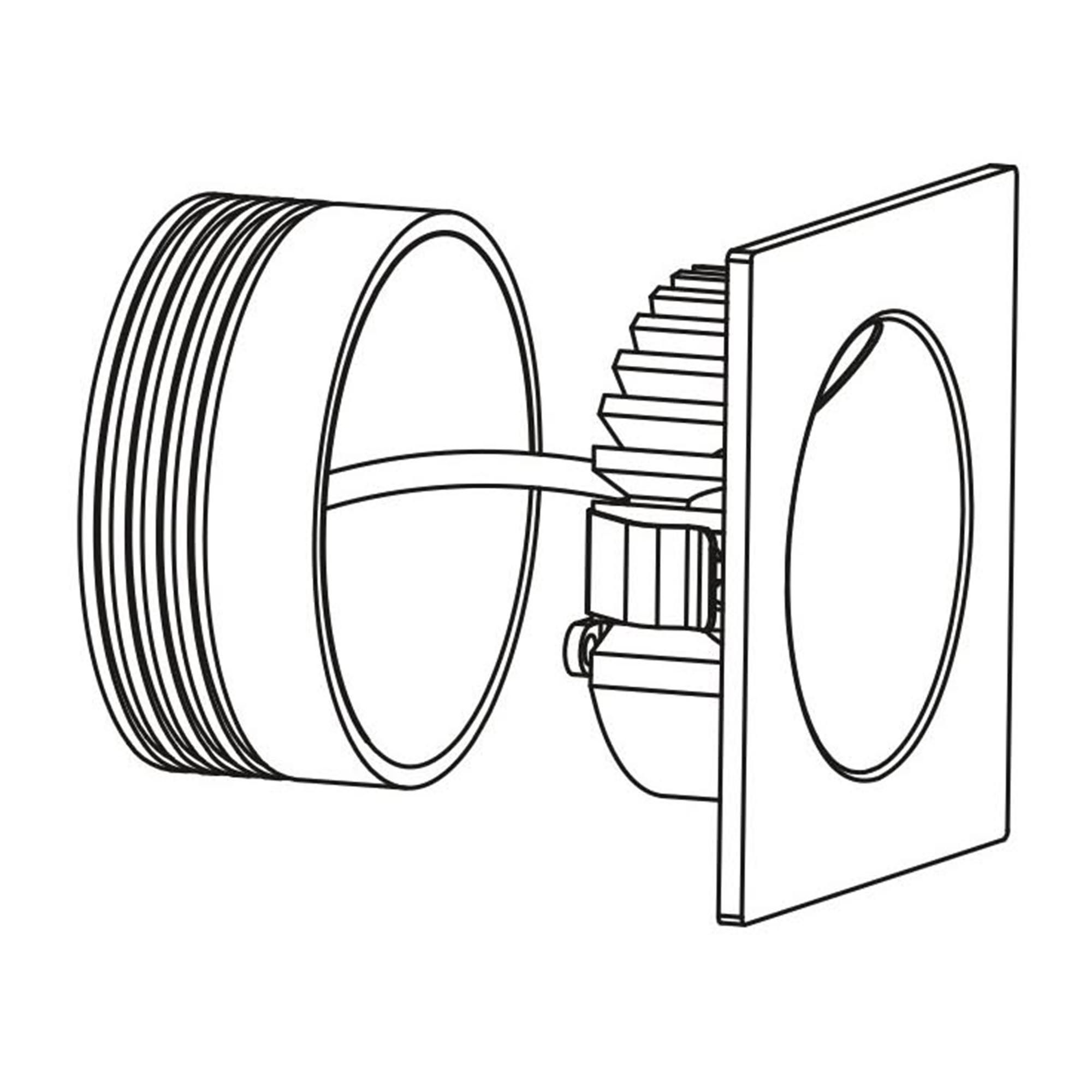 Spot à encastrer métal blanc ZARATE LED INT 1X2W