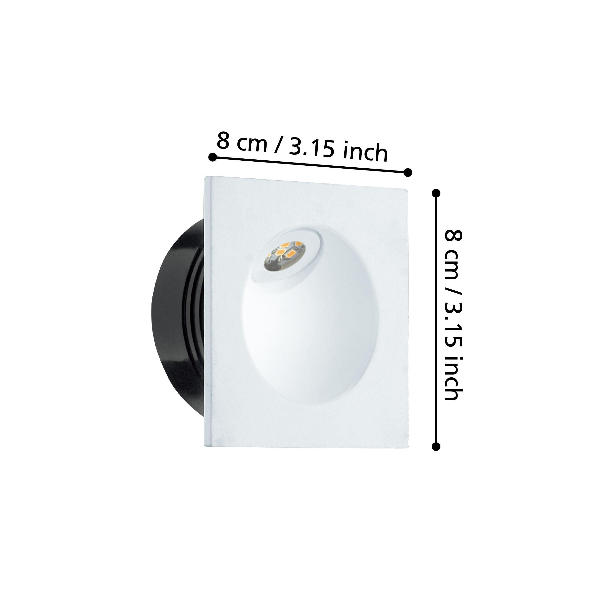 Spot à encastrer métal blanc ZARATE LED INT 1X2W