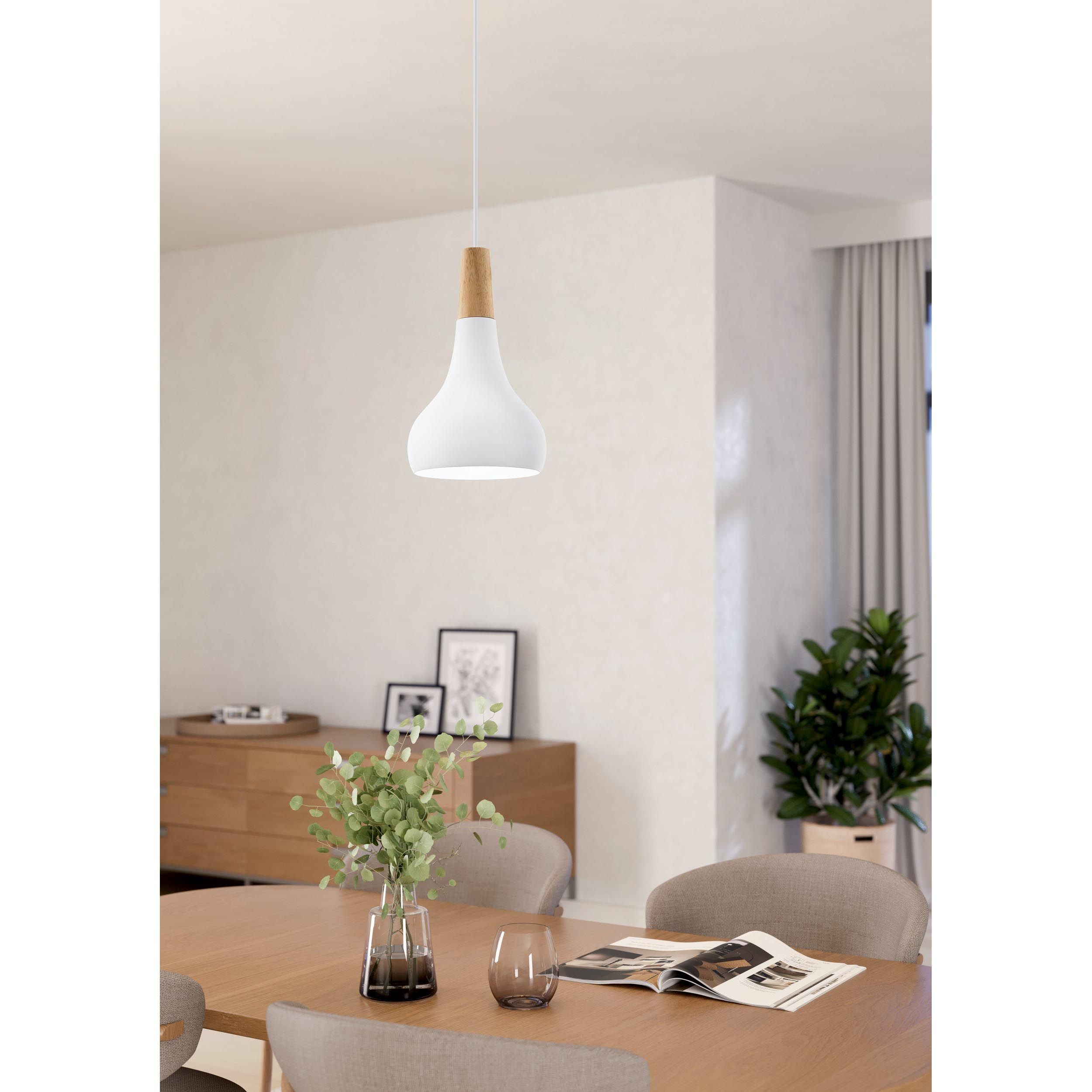 Suspension métal blanc SABINAR D18CM E27 1X60W