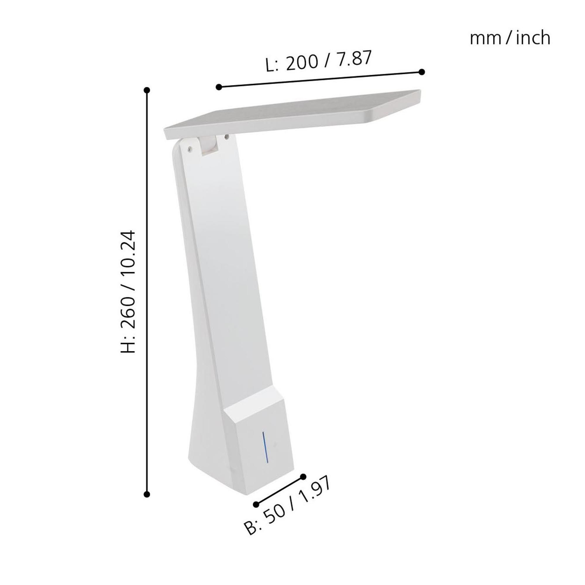 Lampe de bureau plastique blanc LA SECA LED INT 1X1,8W