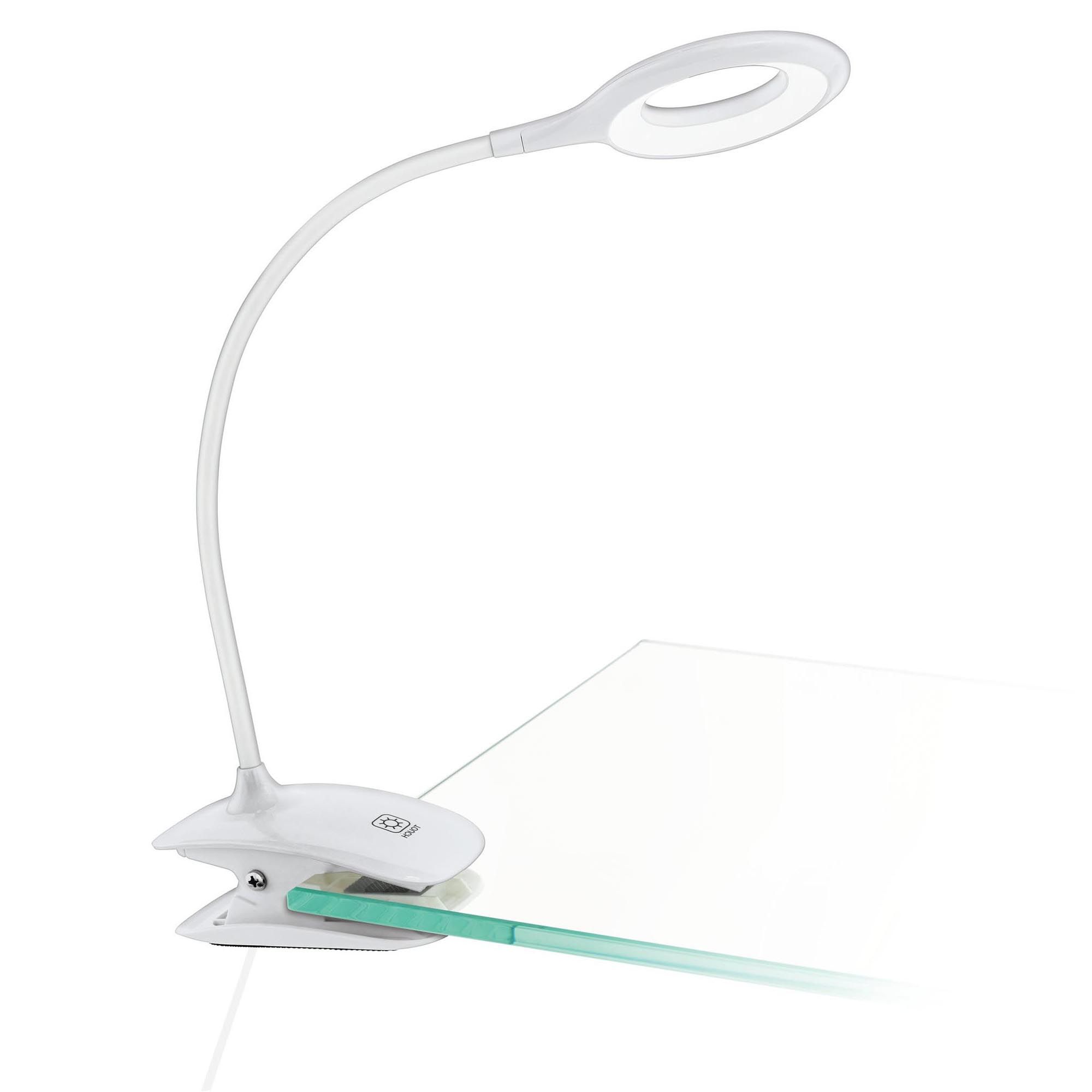 Lampe de bureau pince en plastique blanc CABADO LED INT 1,6W