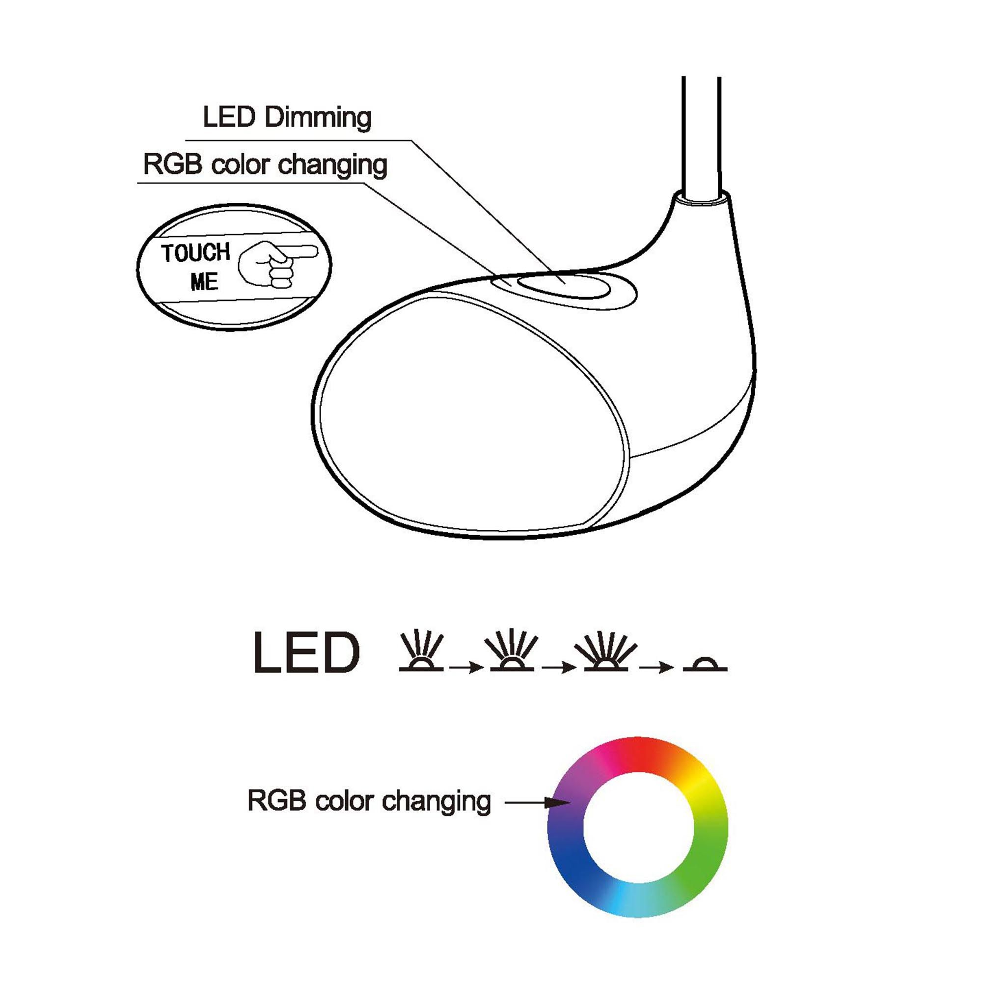 Lampe de bureau plastique blanc CABADO 1 LED INT 1X2,4W