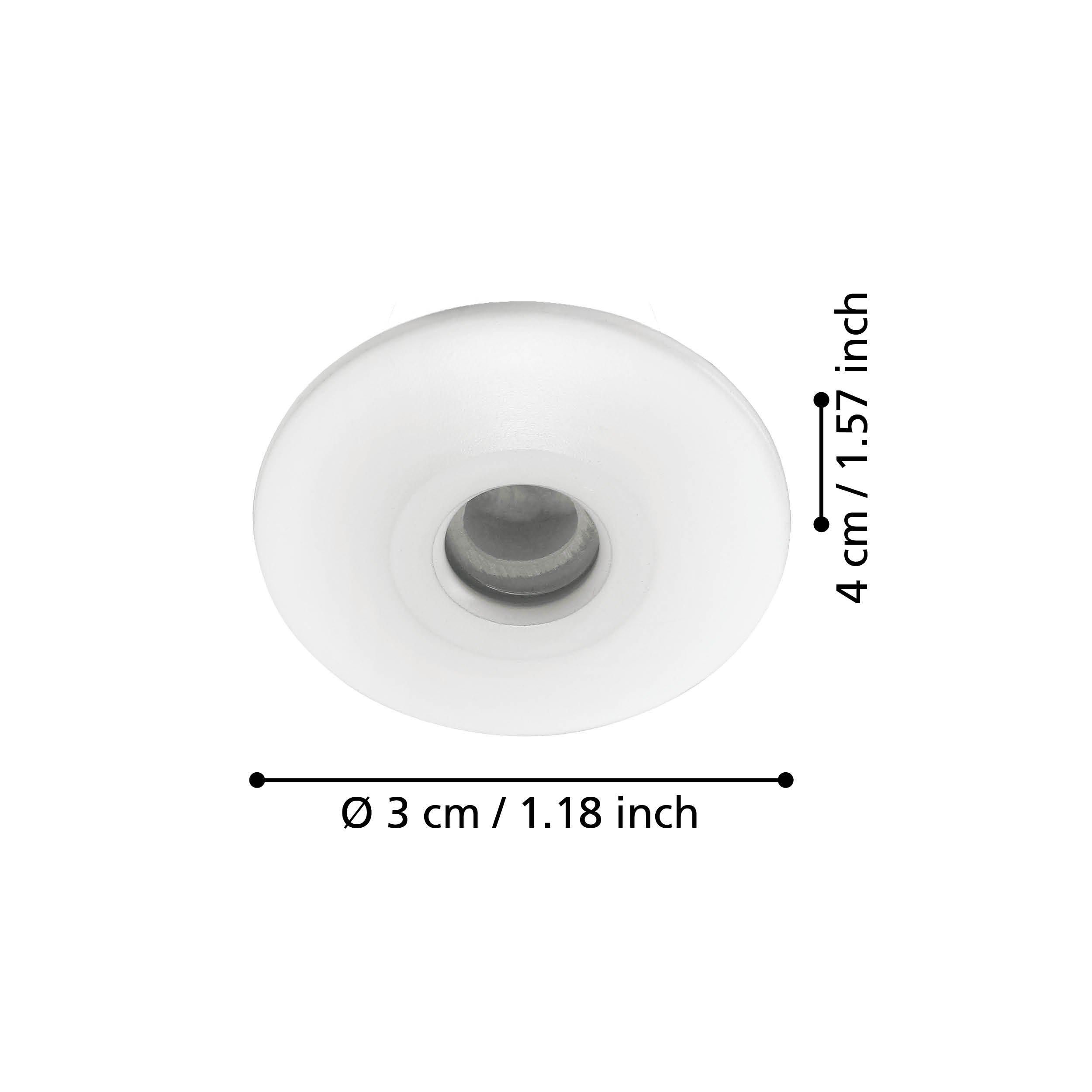 Spot à encastrer métal blanc CHANGO LED INT 3X1W