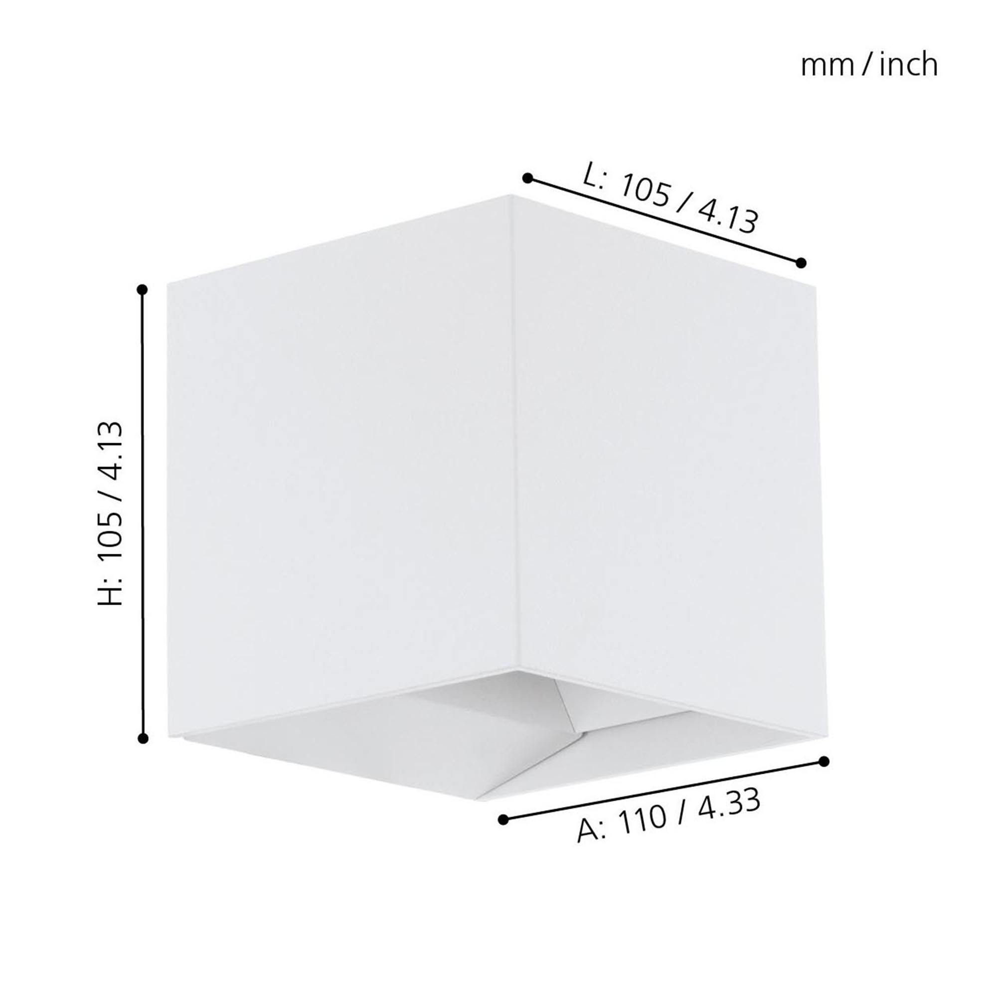 Applique extérieure métal blanc CALPINO LED INT 2X3,3W