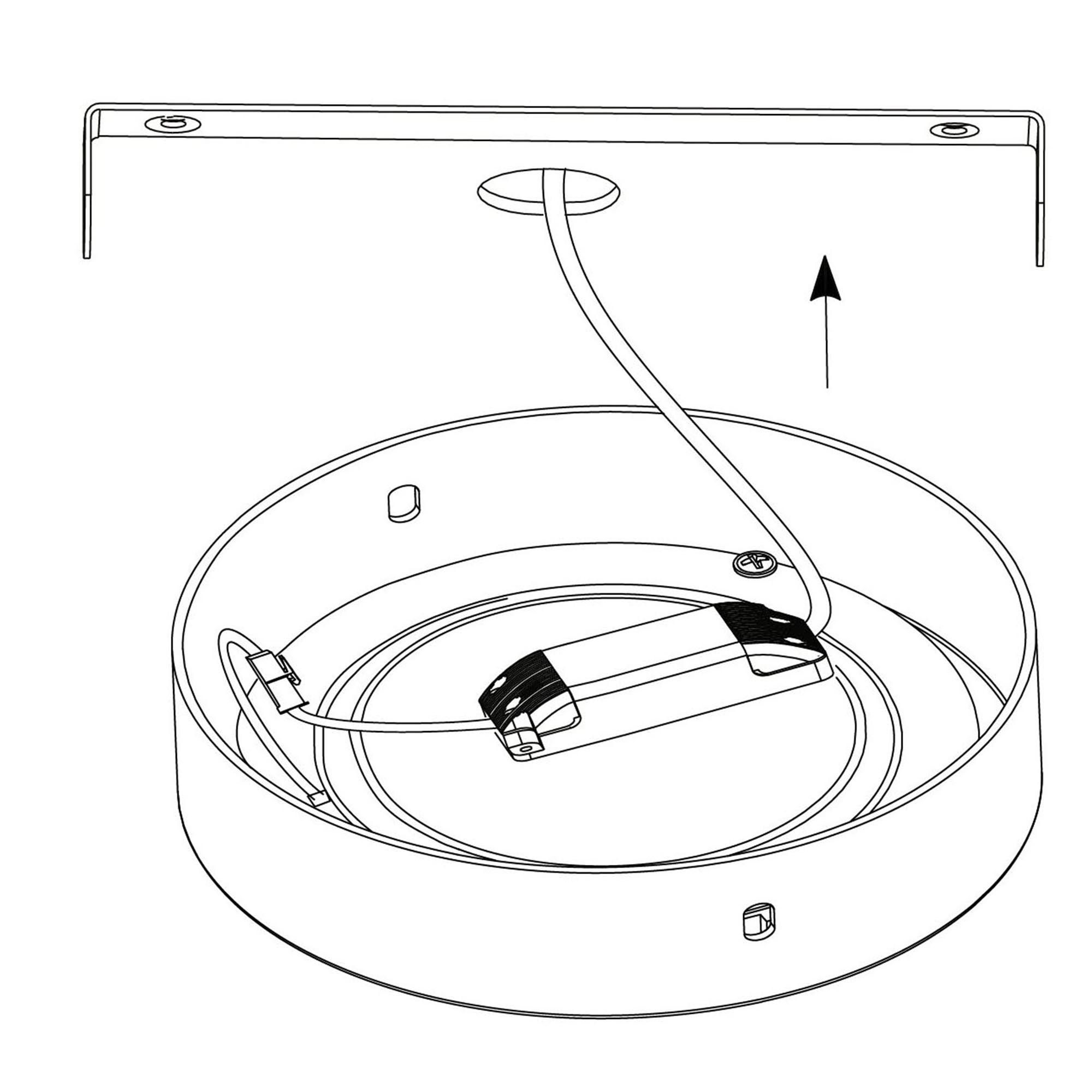 Plafonnier plastique argenté FUEVA 1 D40CM LED INT 1X22,3W