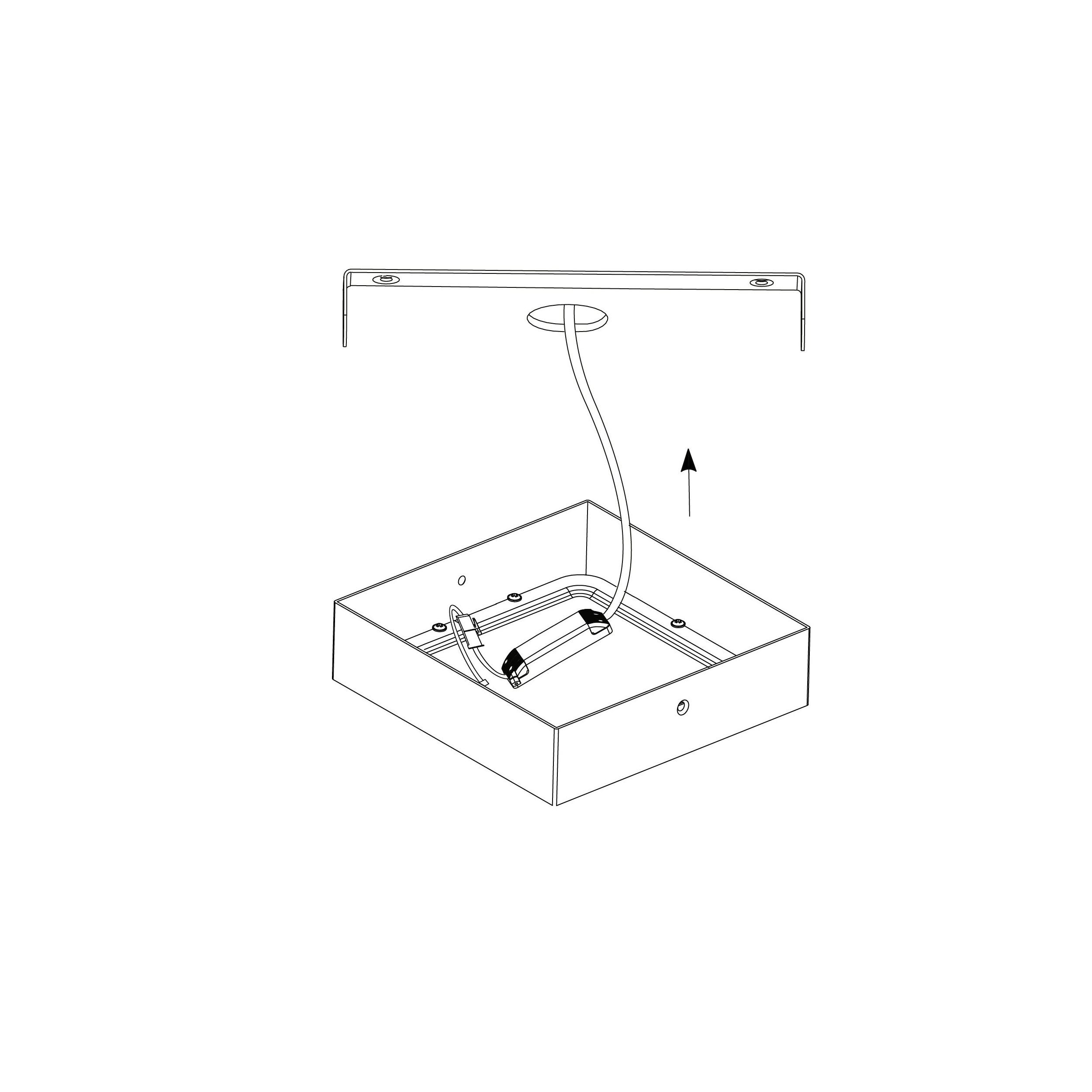 Plafonnier plastique blanc FUEVA 1 Carré 40X40CM LED INT 1X22W