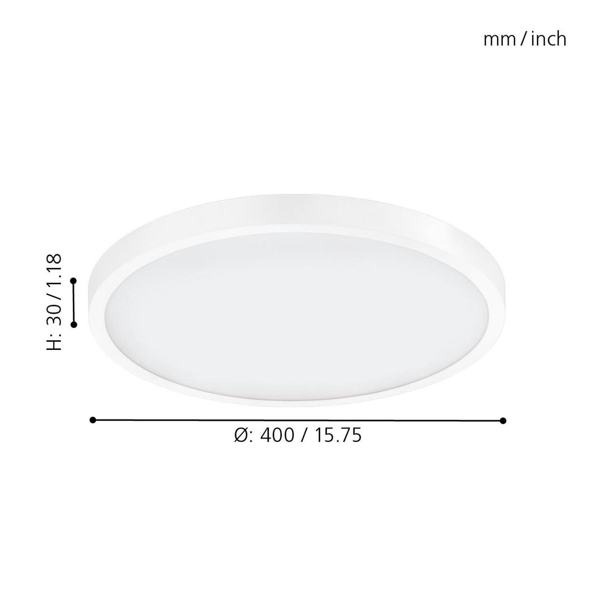 Plafonnier plastique blanc FUEVA 1 Rond D40CM LED INT 1X22,3W