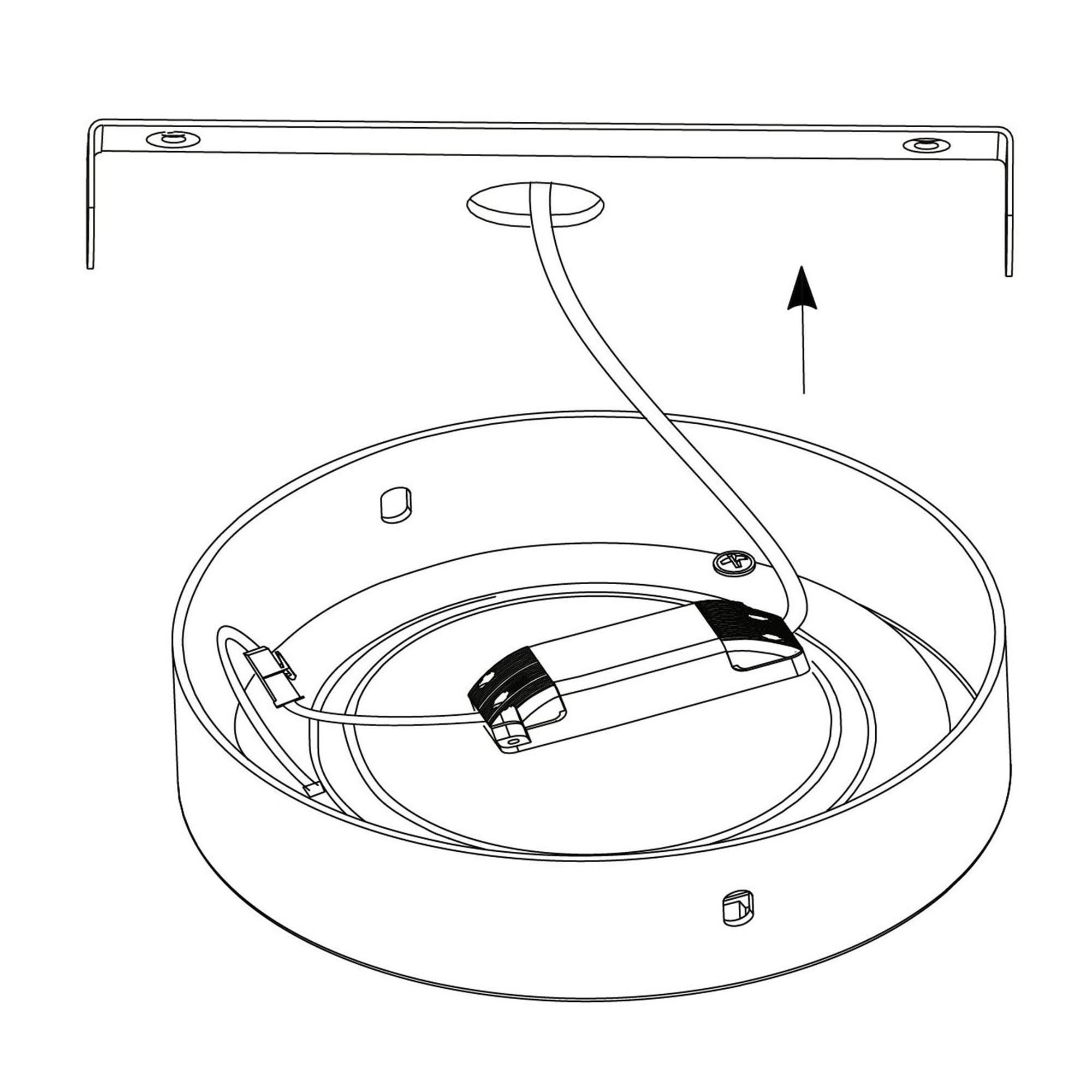 Plafonnier plastique blanc FUEVA 1 Rond D40CM LED INT 1X22,3W