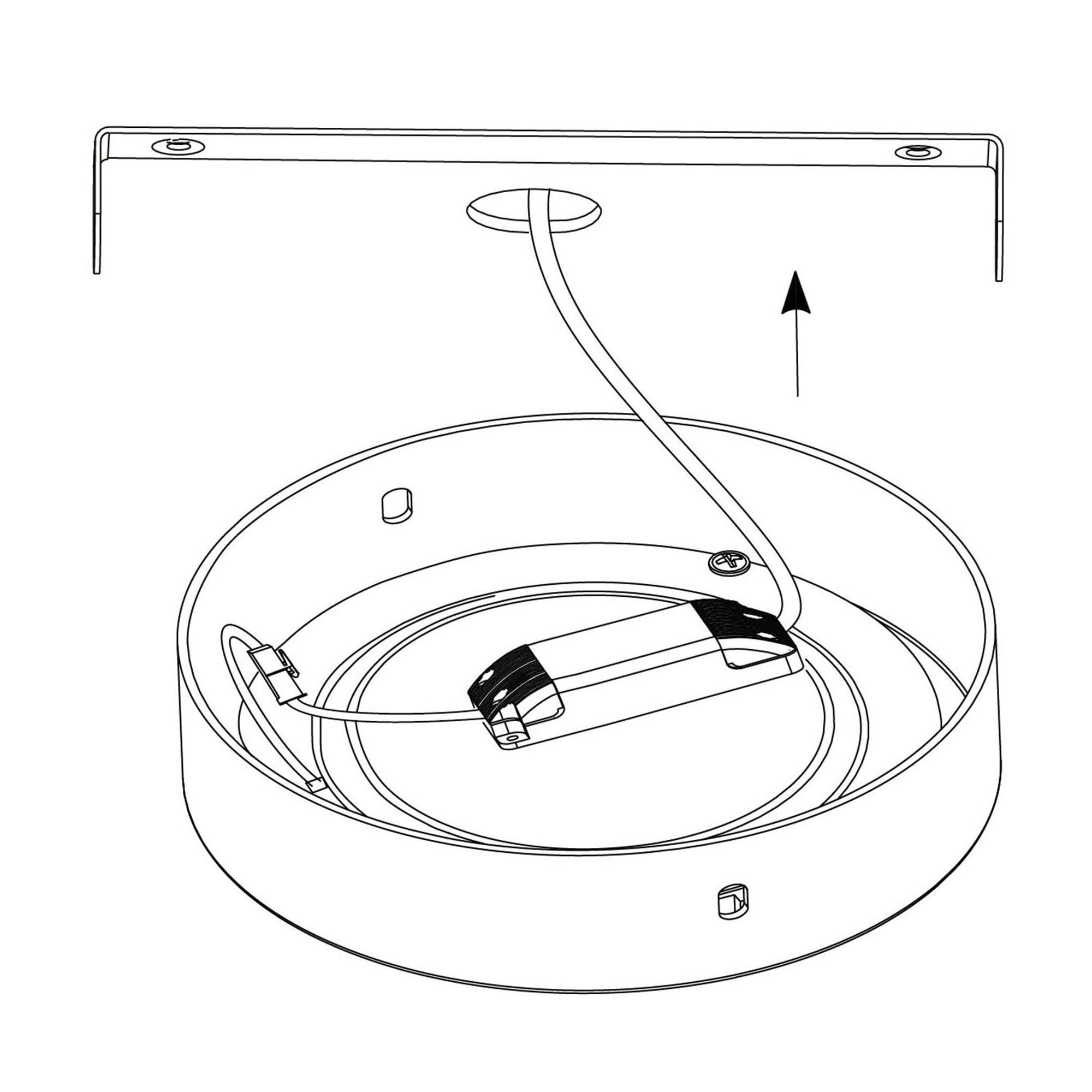 Plafonnier plastique argenté FUEVA 1 Rond D40CM LED INT 1X22,3W