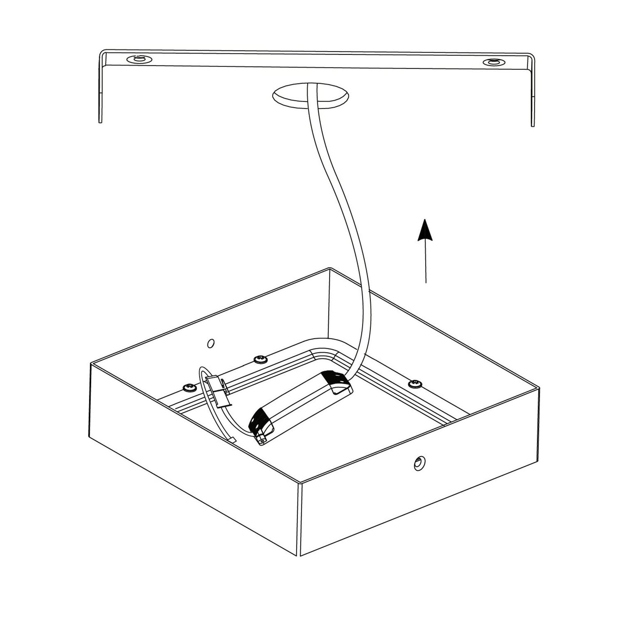 Plafonnier plastique blanc FUEVA 1 40X40CM LED INT 1X22W