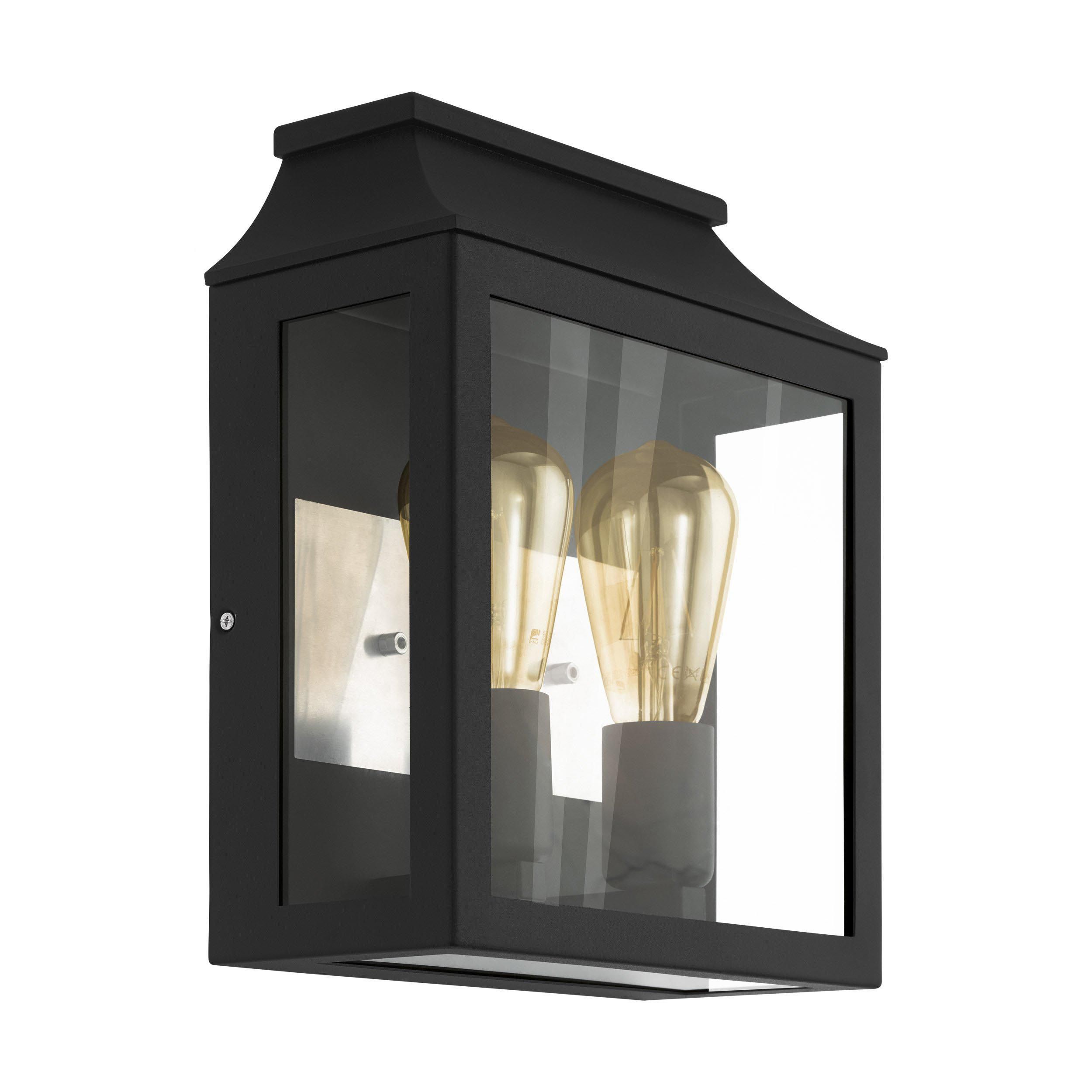 Applique extérieure métal noir SONCINO E27 2X60W