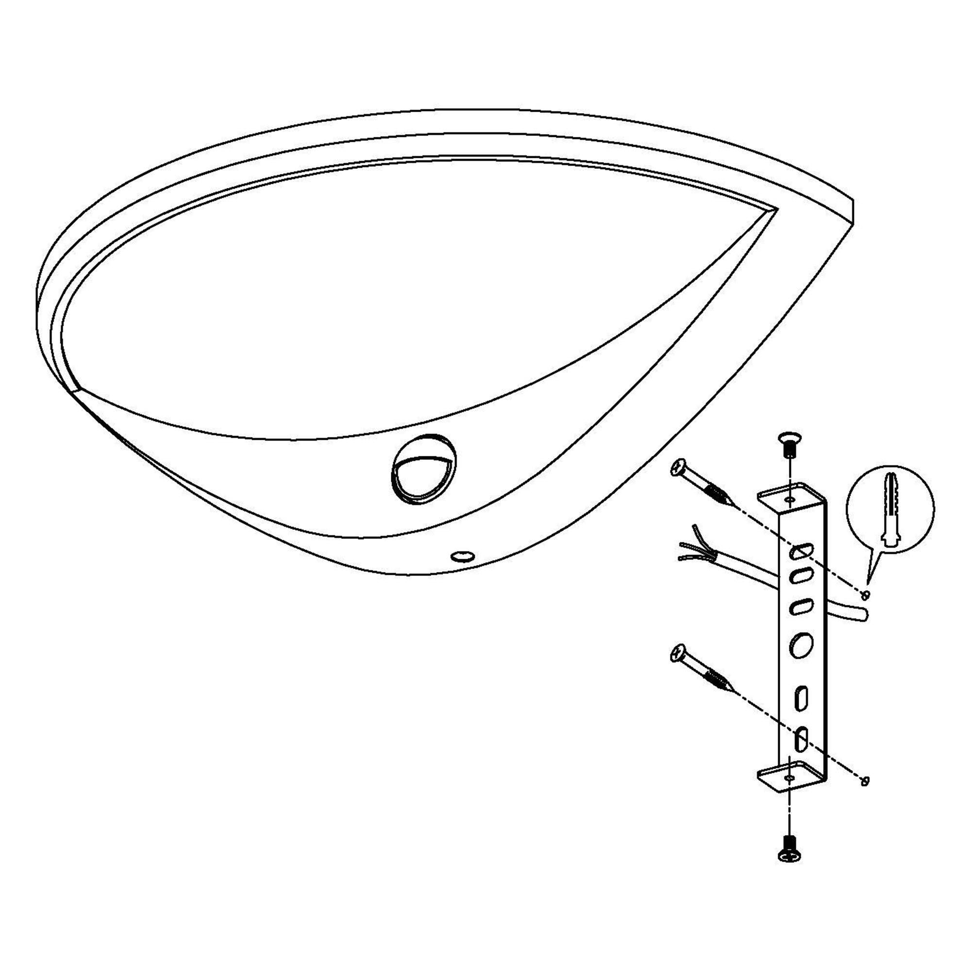 Applique extérieure métal anthracite BELCREDA LED INT 1X9W