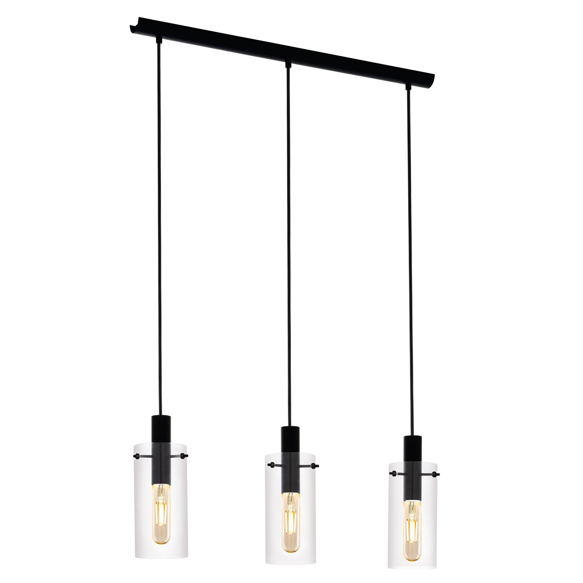 Suspension verre trspt MONTEFINO E27 3X60W