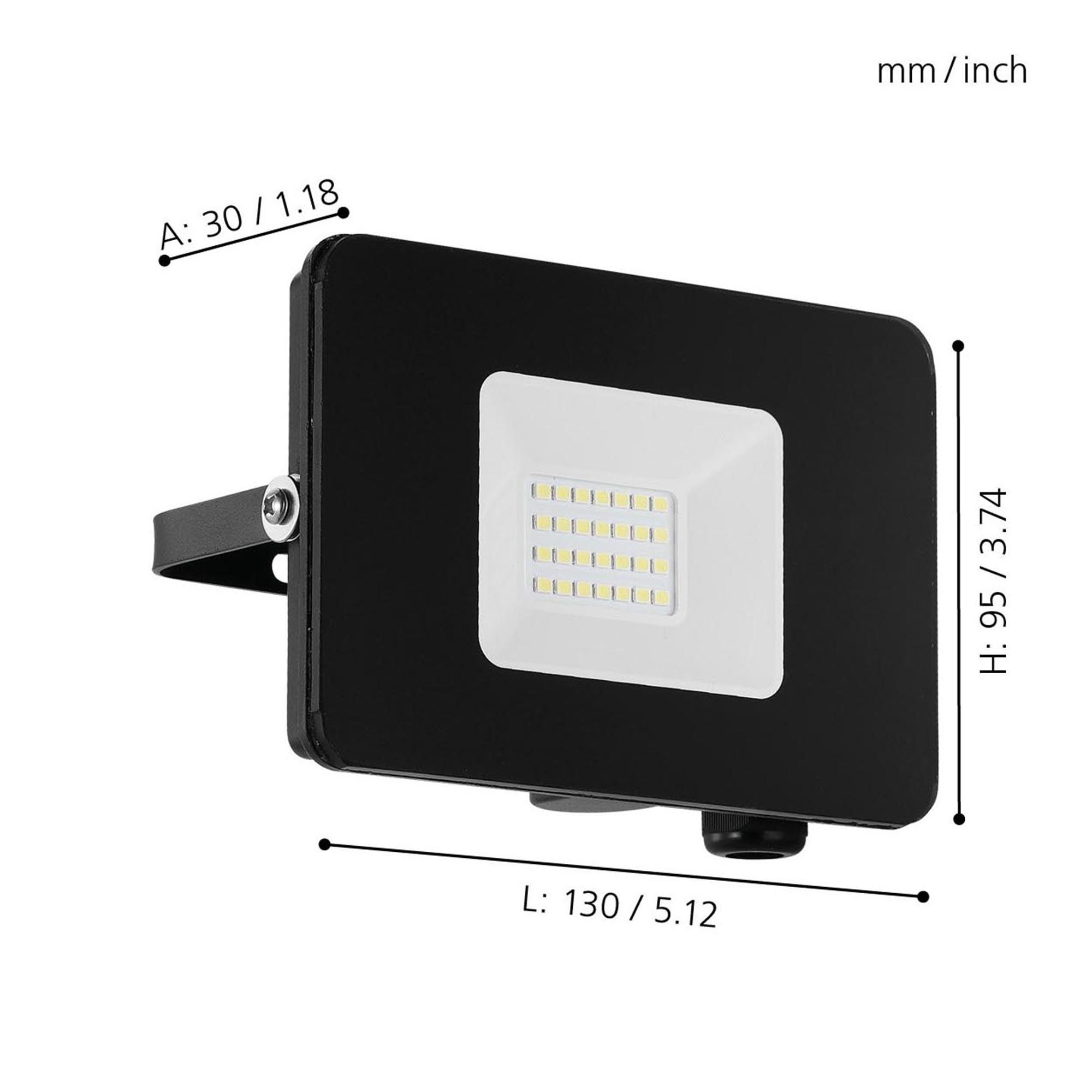 Projecteur extérieur en métal noir FAEDO 3 LED INT 21W