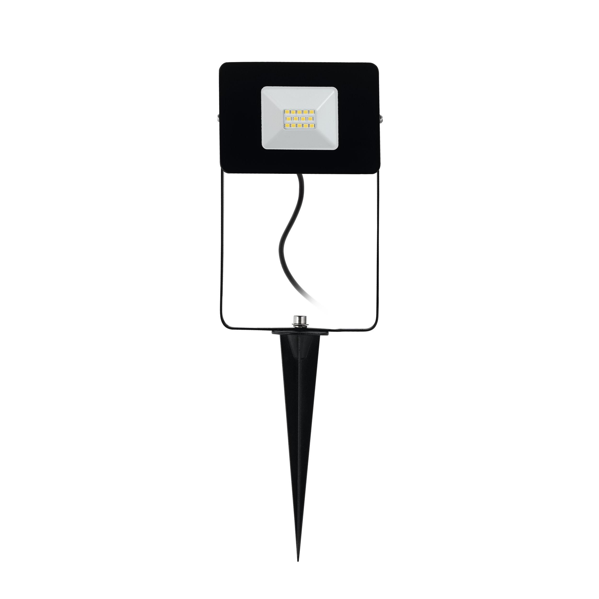 Spot à piquer extérieur métal noir FAEDO 4 H31CM LED INT 10W