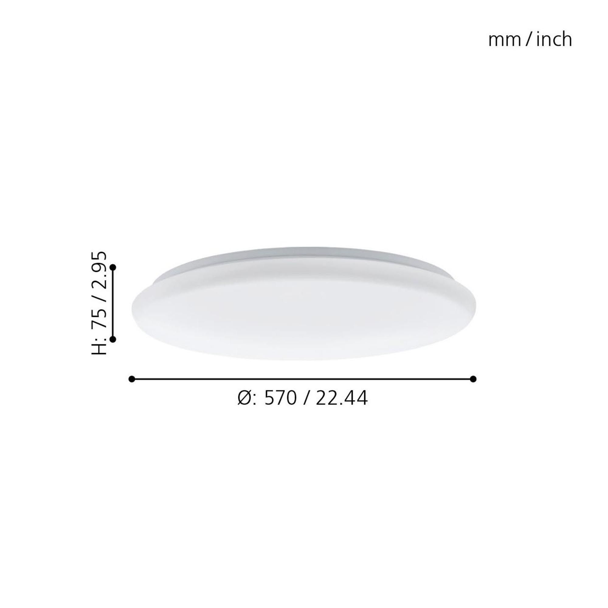 Plafonnier métal blanc GIRON LED INT 1X36W