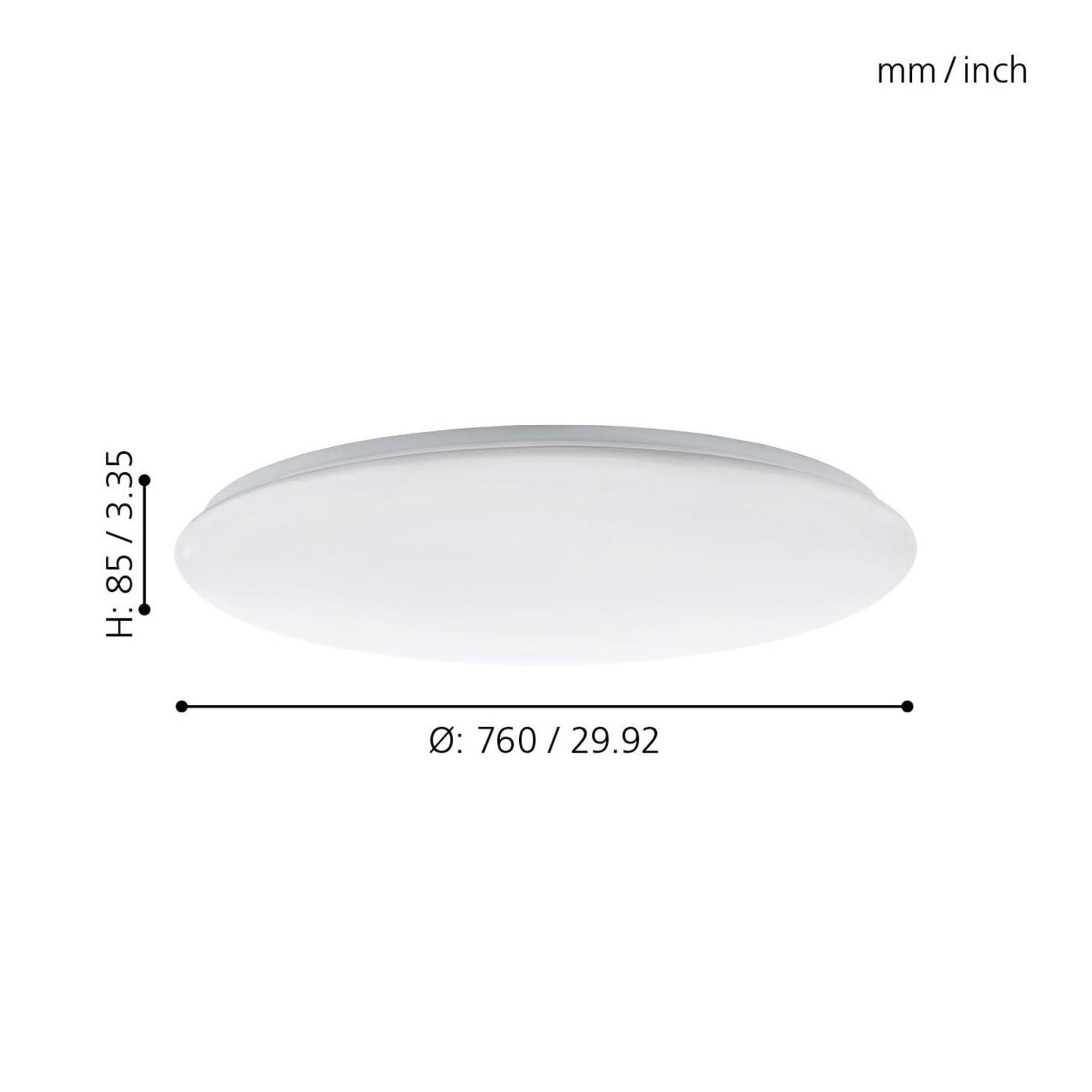 Plafonnier métal blanc GIRON LED INT 1X54,5W