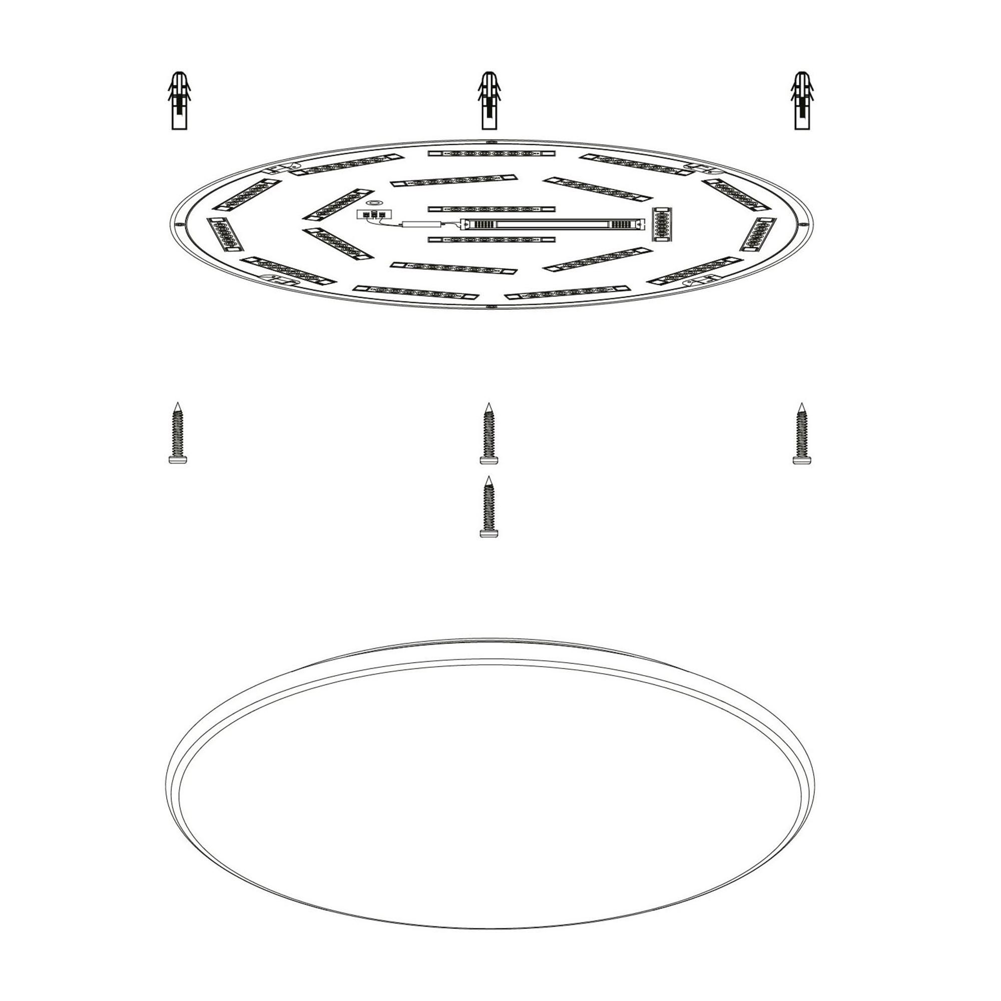 Plafonnier métal blanc GIRON LED INT 1X54,5W