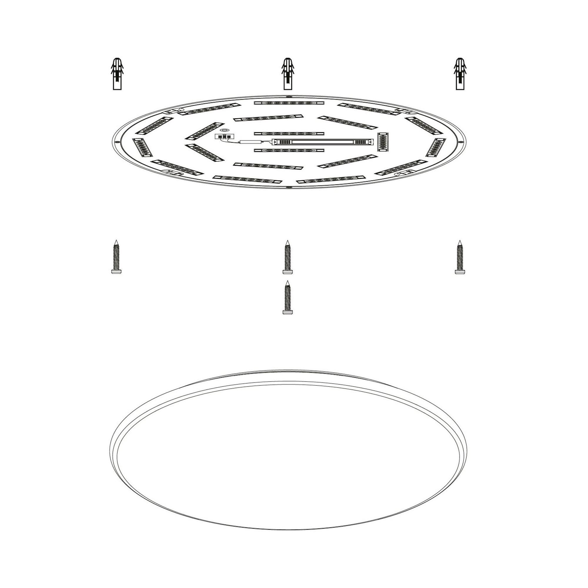 Plafonnier métal blanc GIRON-S LED INT 1X36W