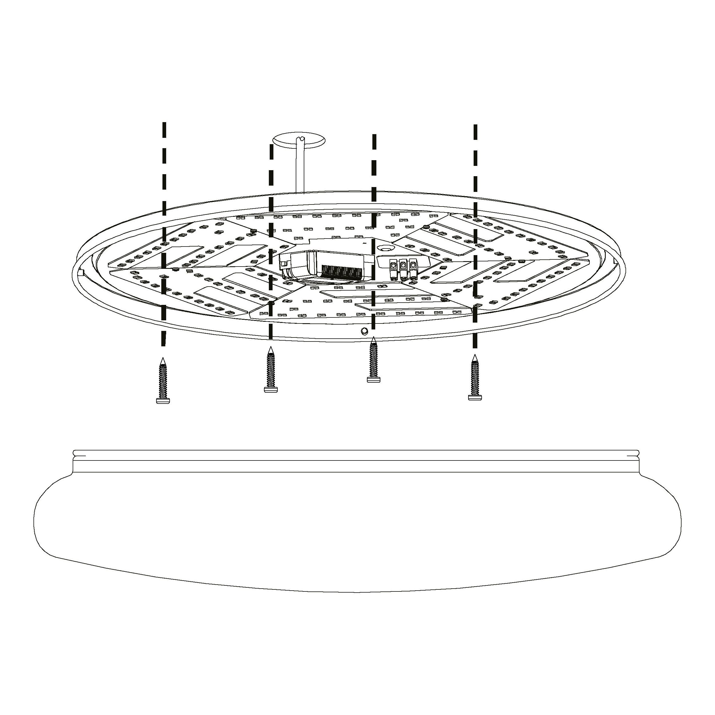 Plafonnier métal blanc SILERAS LED INT 1X20,5W