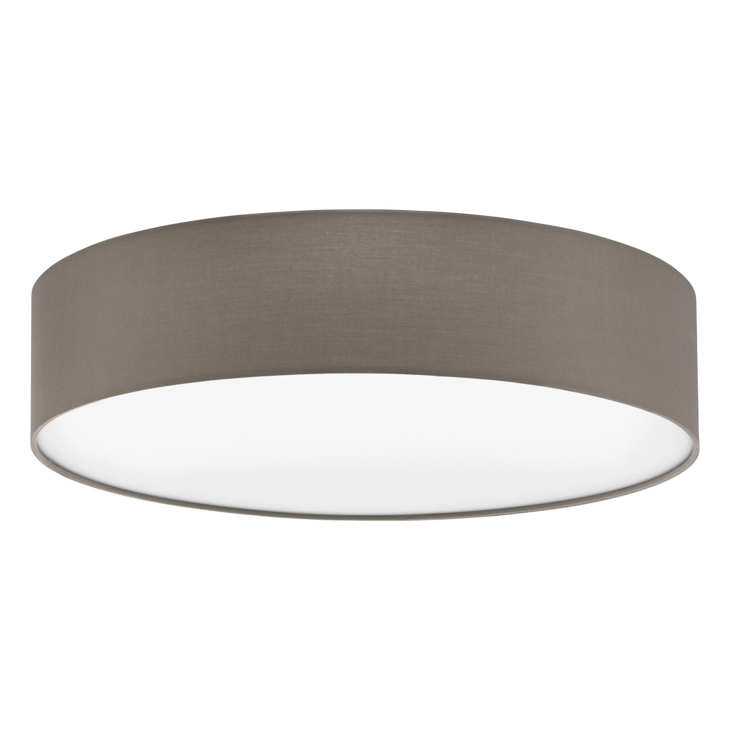 Plafonnier tissu taupe PASTERI D57CM E27 3X25W