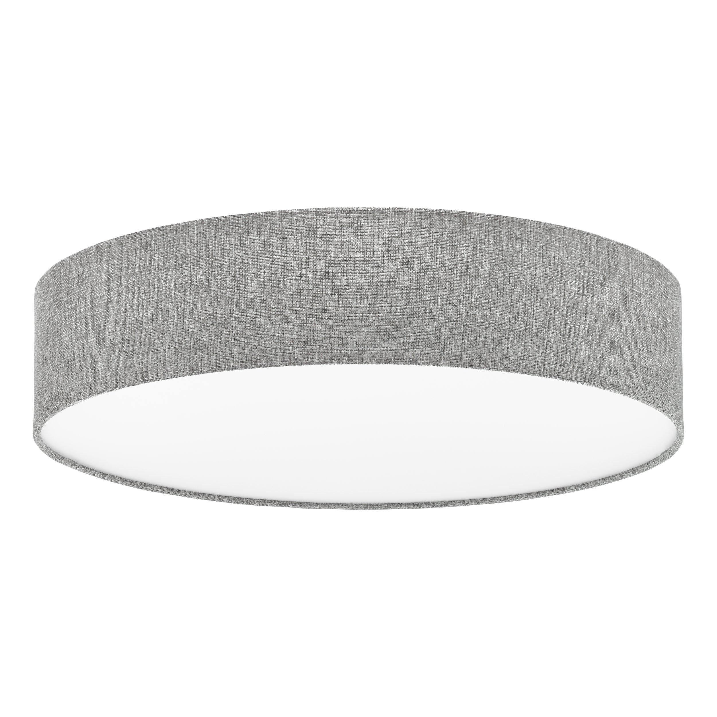 Plafonnier tissu gris PASTERI D57CM E27 3X25W