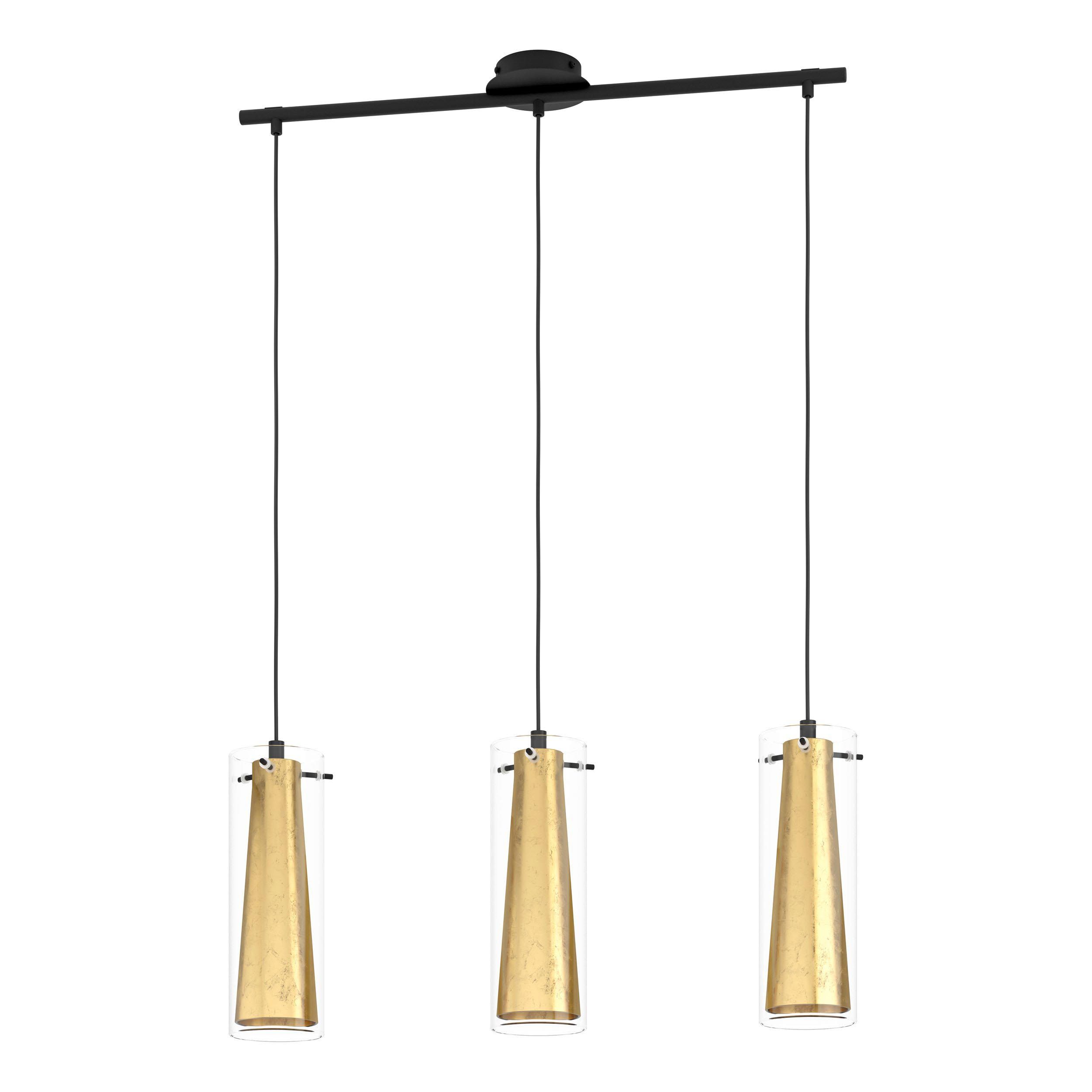 Suspension verre or PINTO GOLD E27 3X40W