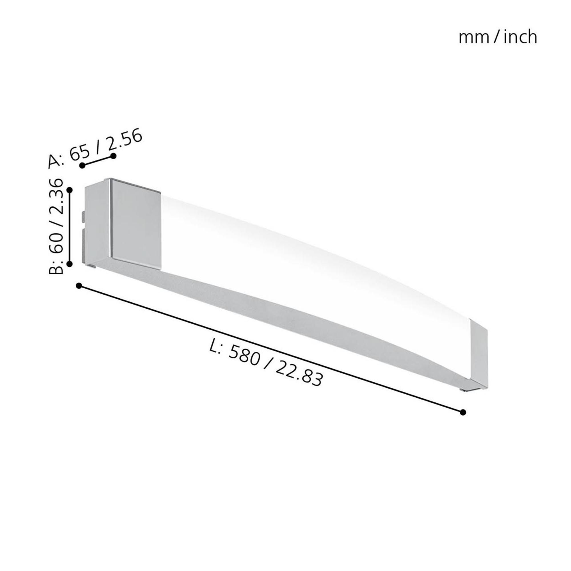 Applique murale métal argenté SIDERNO LED INT 1X16W