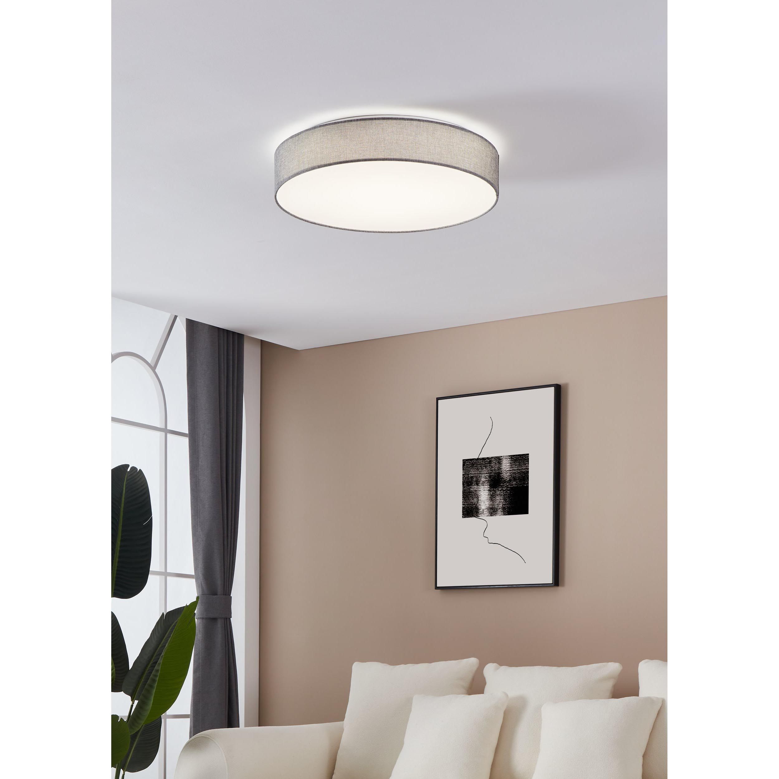 Plafonnier tissu gris ROMAO LED INT 1X36W