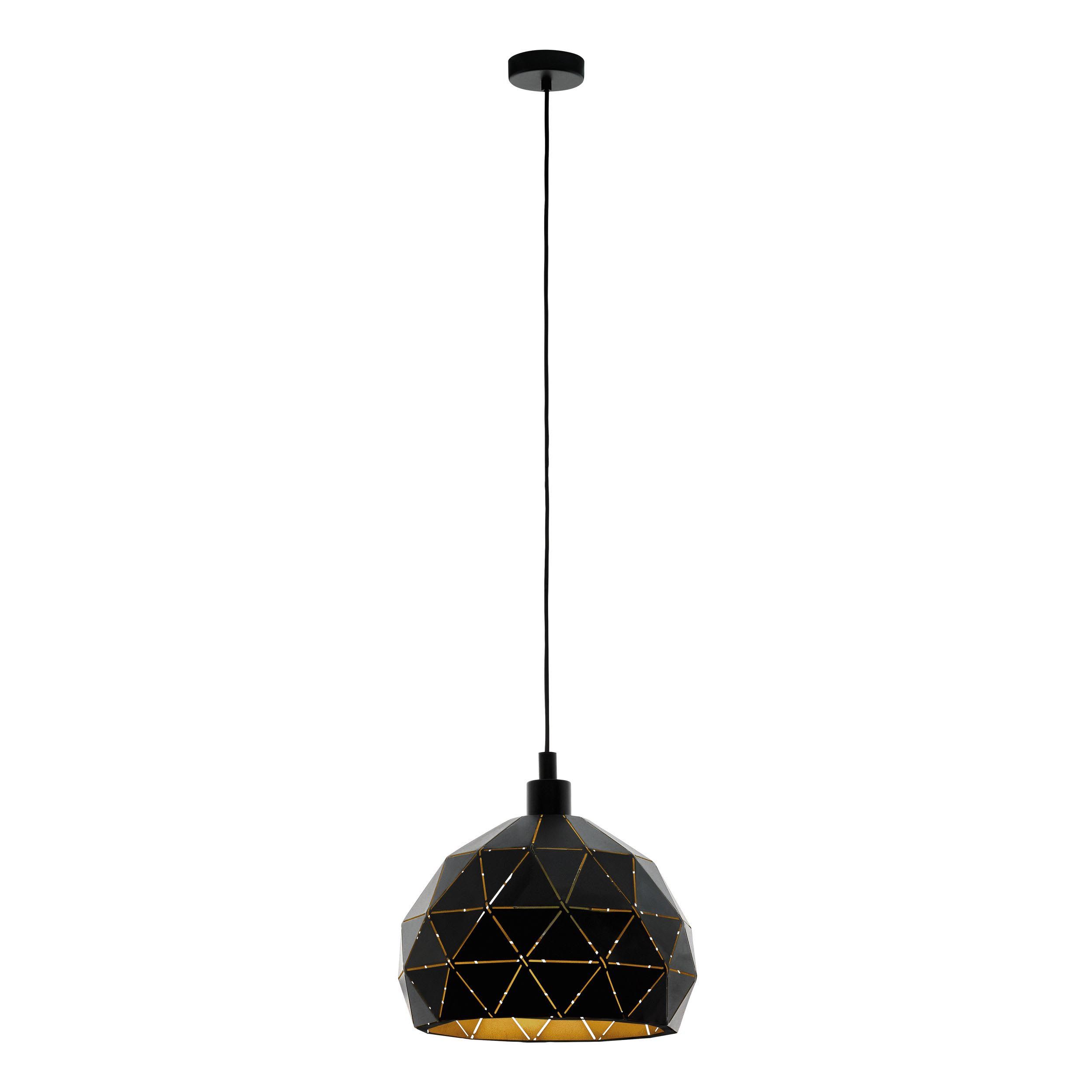 Suspension métal noir ROCCAFORTE D40CM E27 1X60W