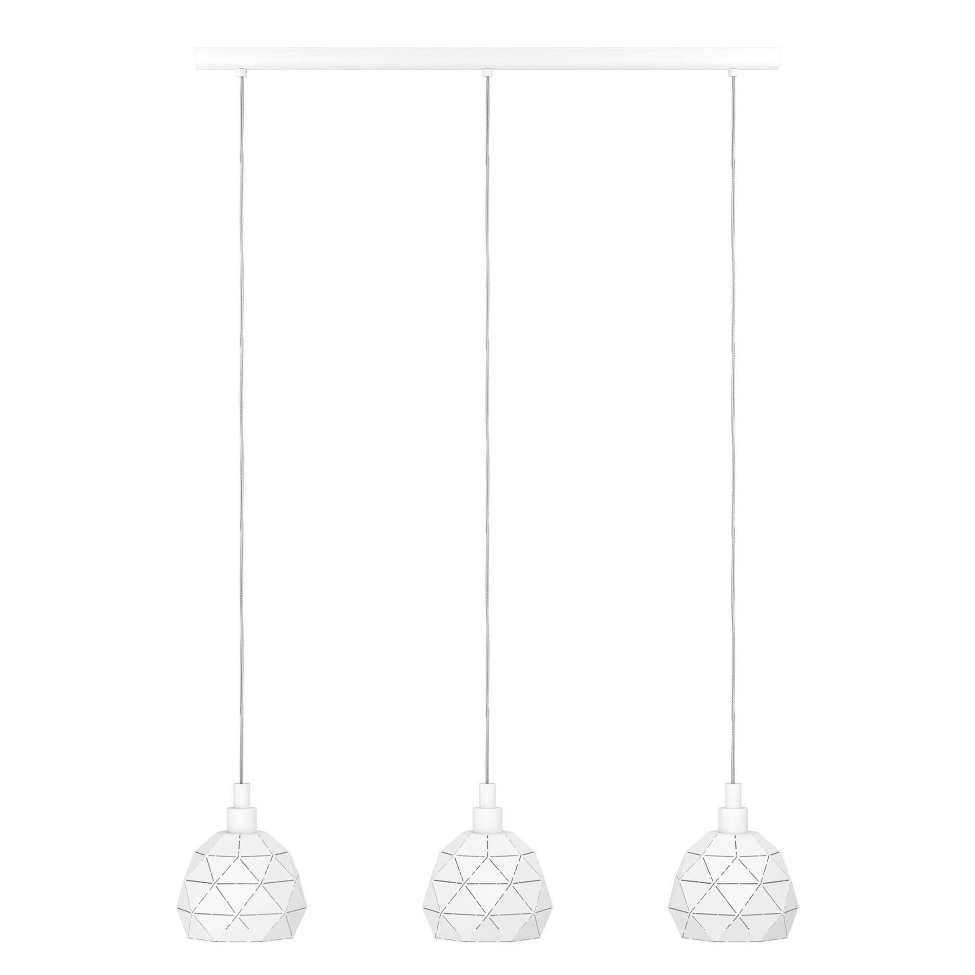 Suspension métal blanc ROCCAFORTE E14 3X40W