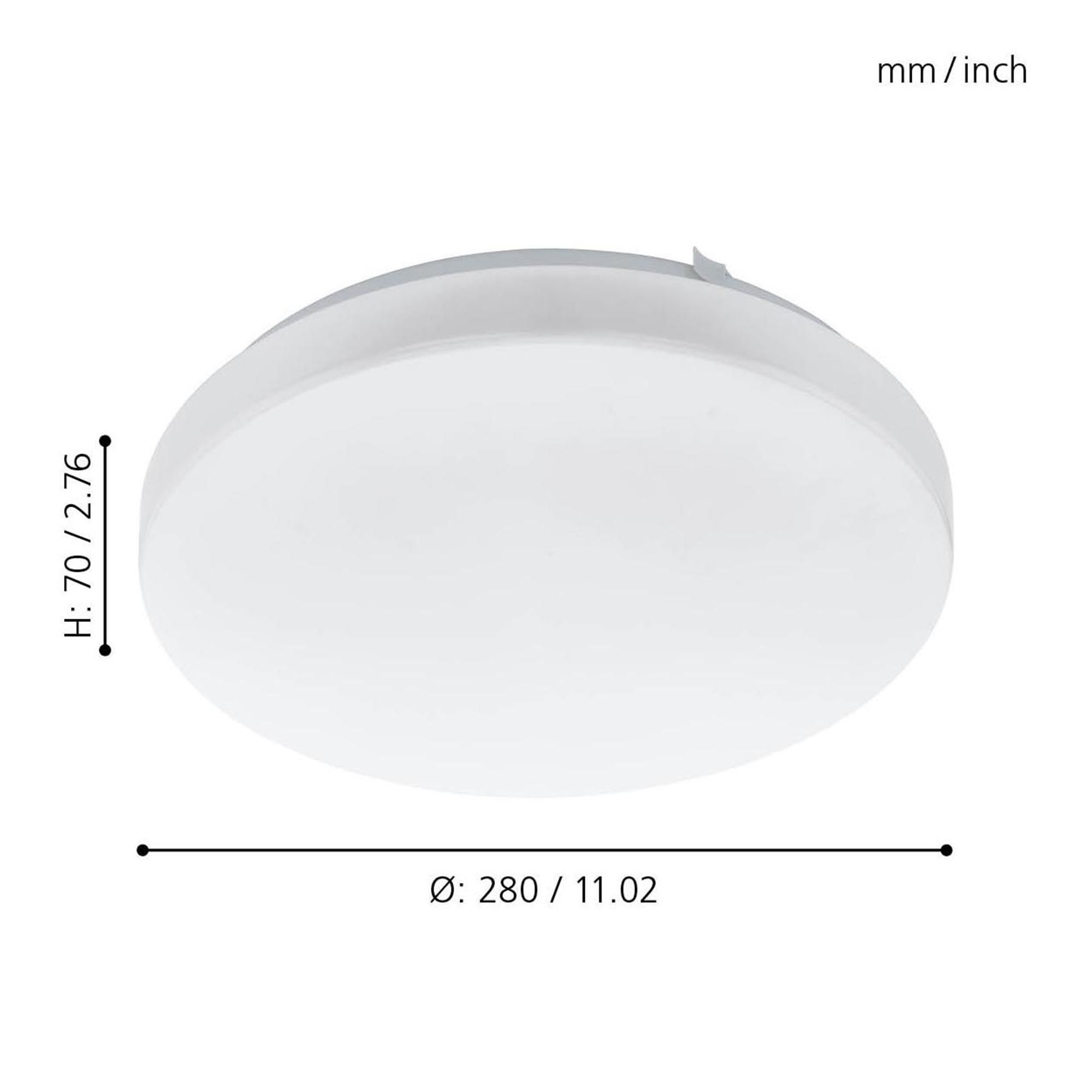 Plafonnier plastique blanc FRANIA Rond D28CM LED INT 1X10W