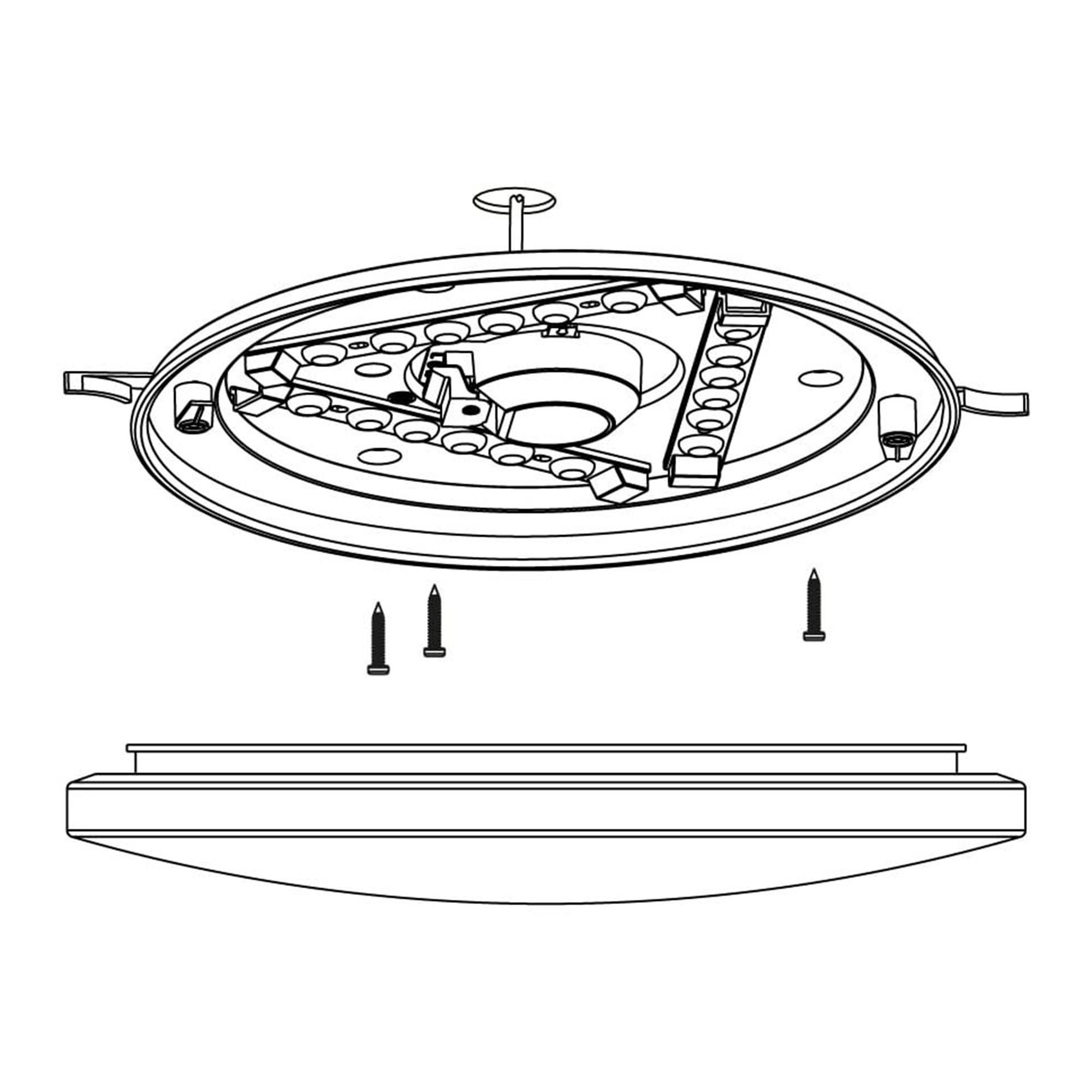 Plafonnier plastique blanc FRANIA Rond D28CM LED INT 1X10W