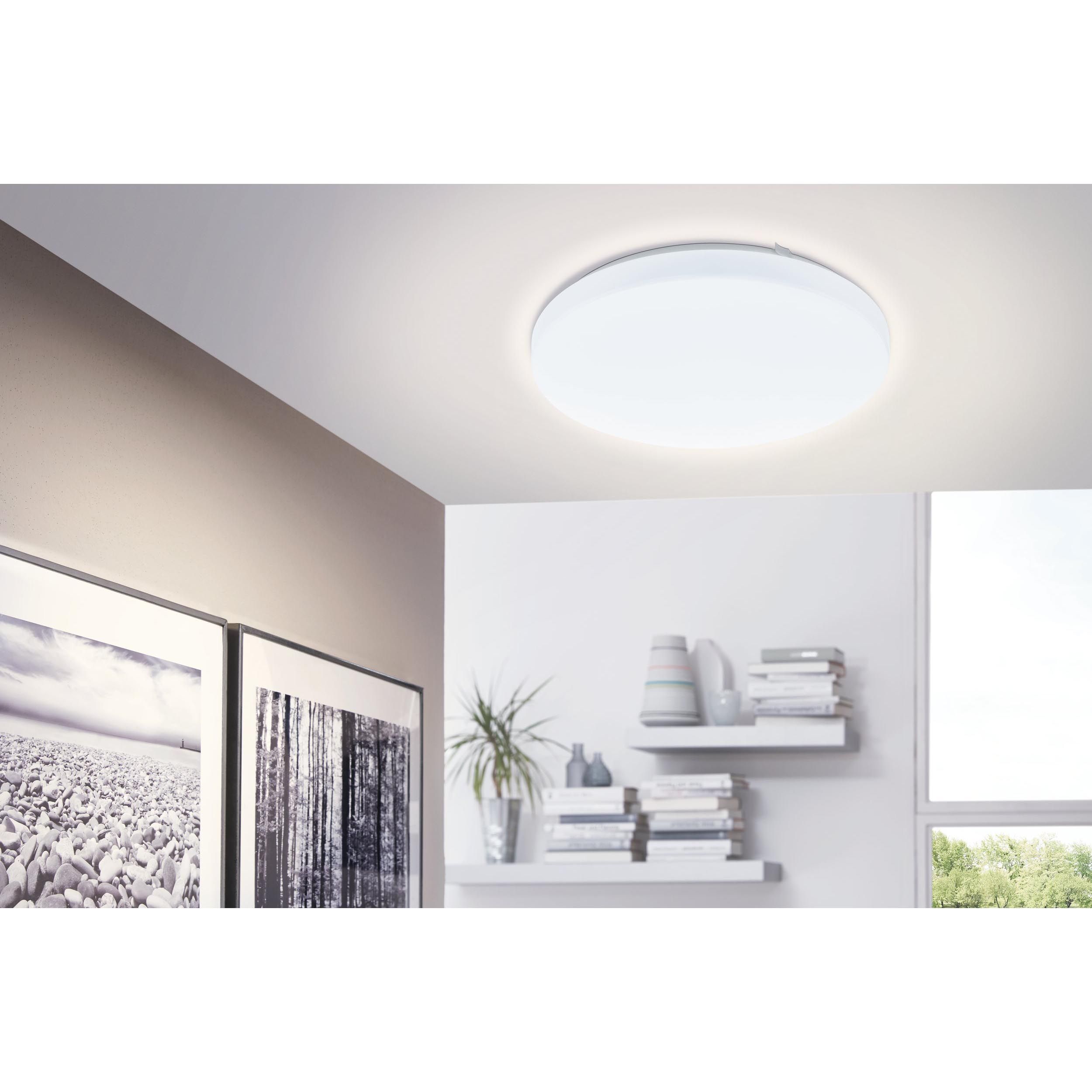 Plafonnier plastique blanc FRANIA Rond D33CM LED INT 1X14,6W