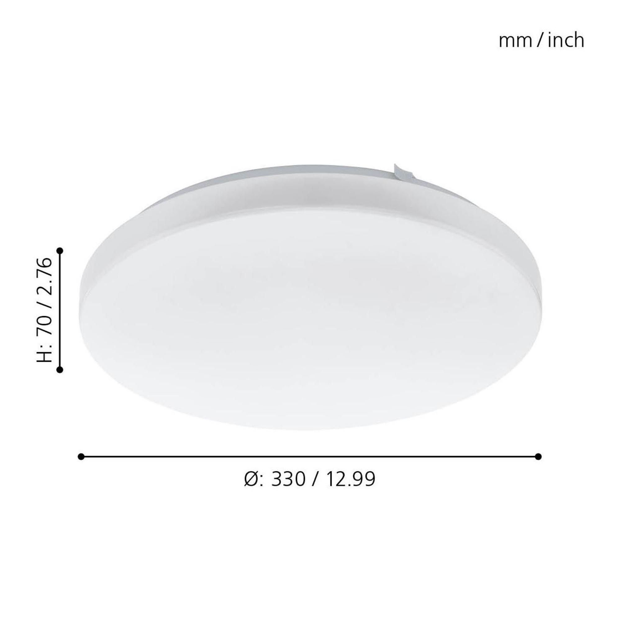 Plafonnier plastique blanc FRANIA Rond D33CM LED INT 1X14,6W