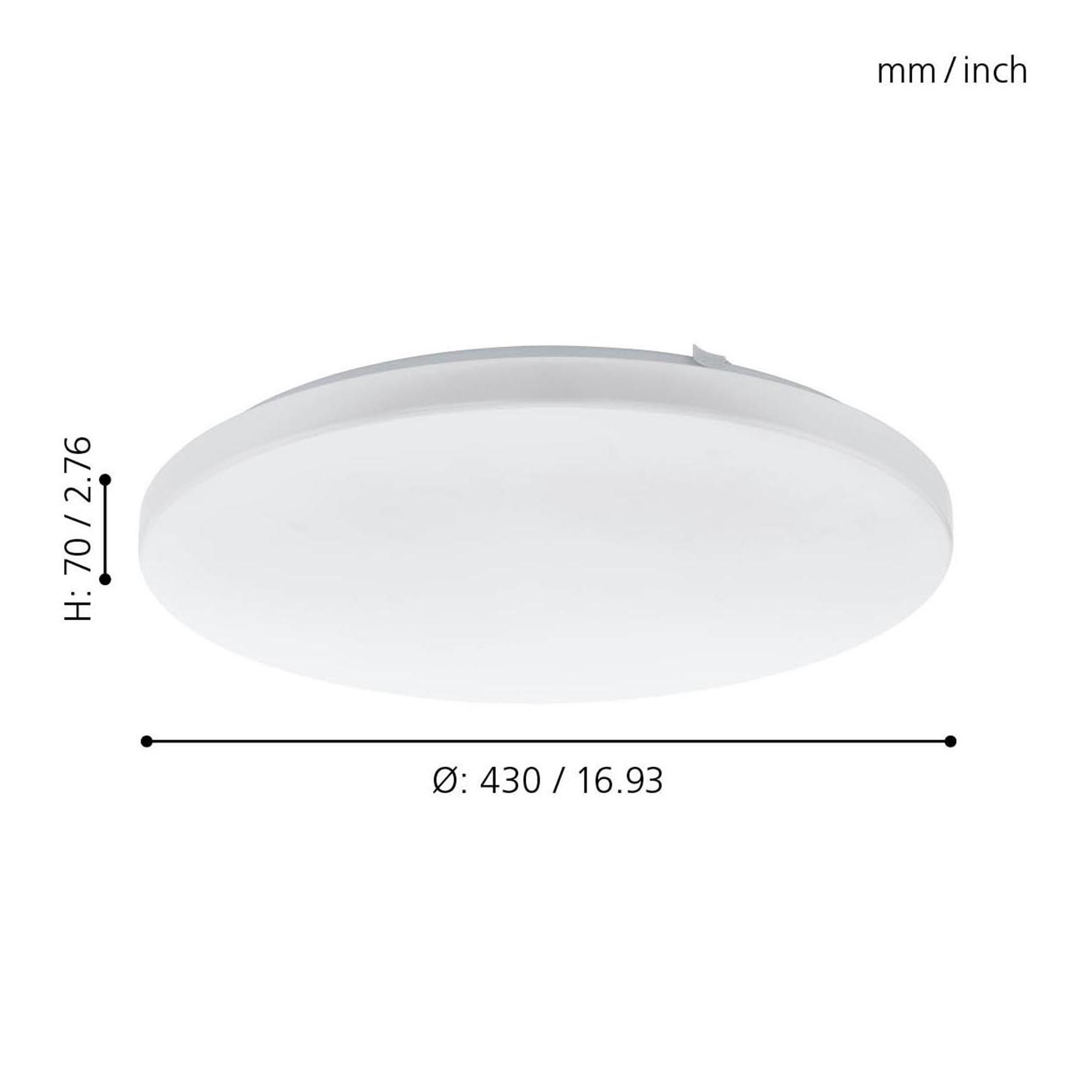 Plafonnier plastique blanc FRANIA Rond D43CM LED INT 6X5,5W