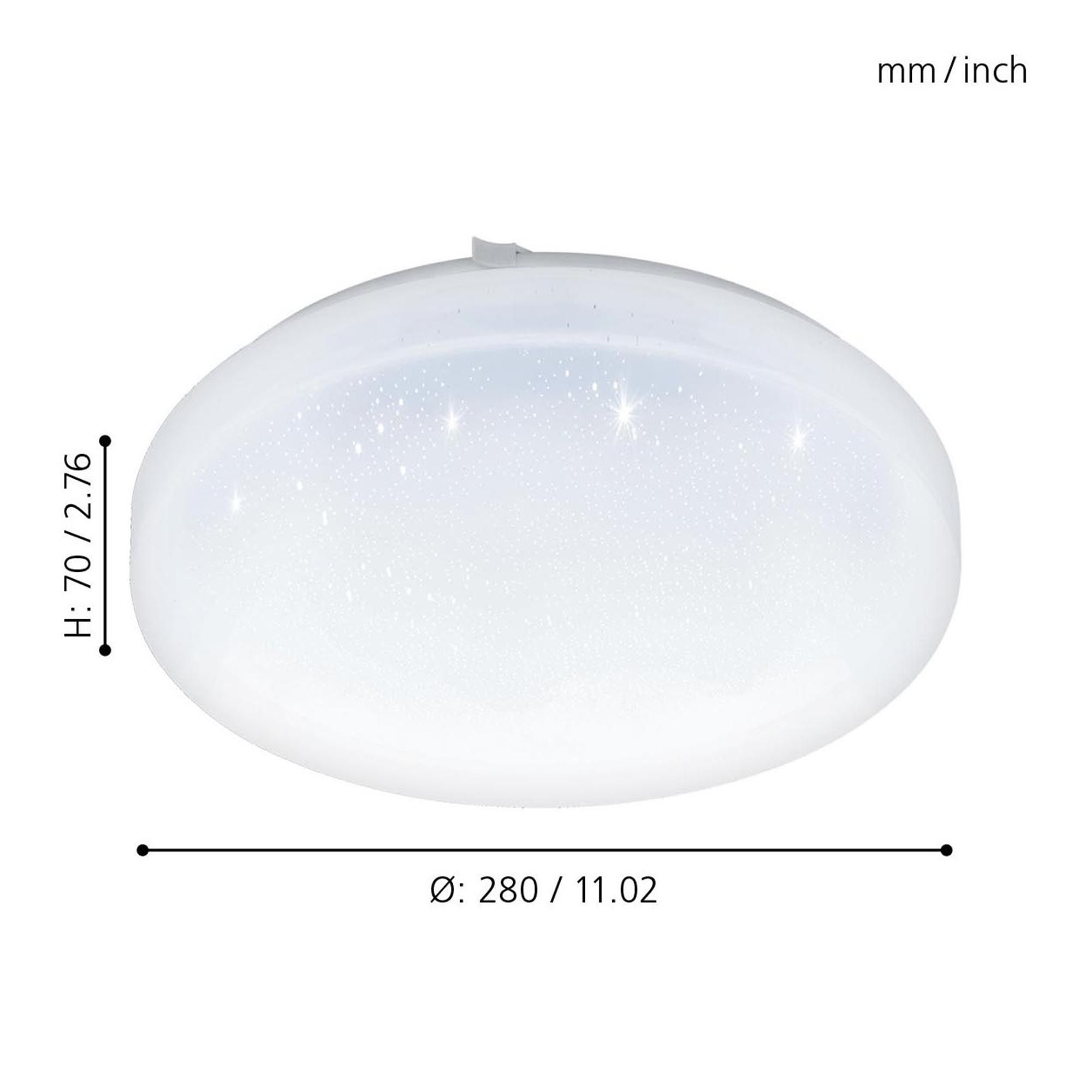 Plafonnier plastique blanc FRANIA-S D28CM LED INT 1X10W