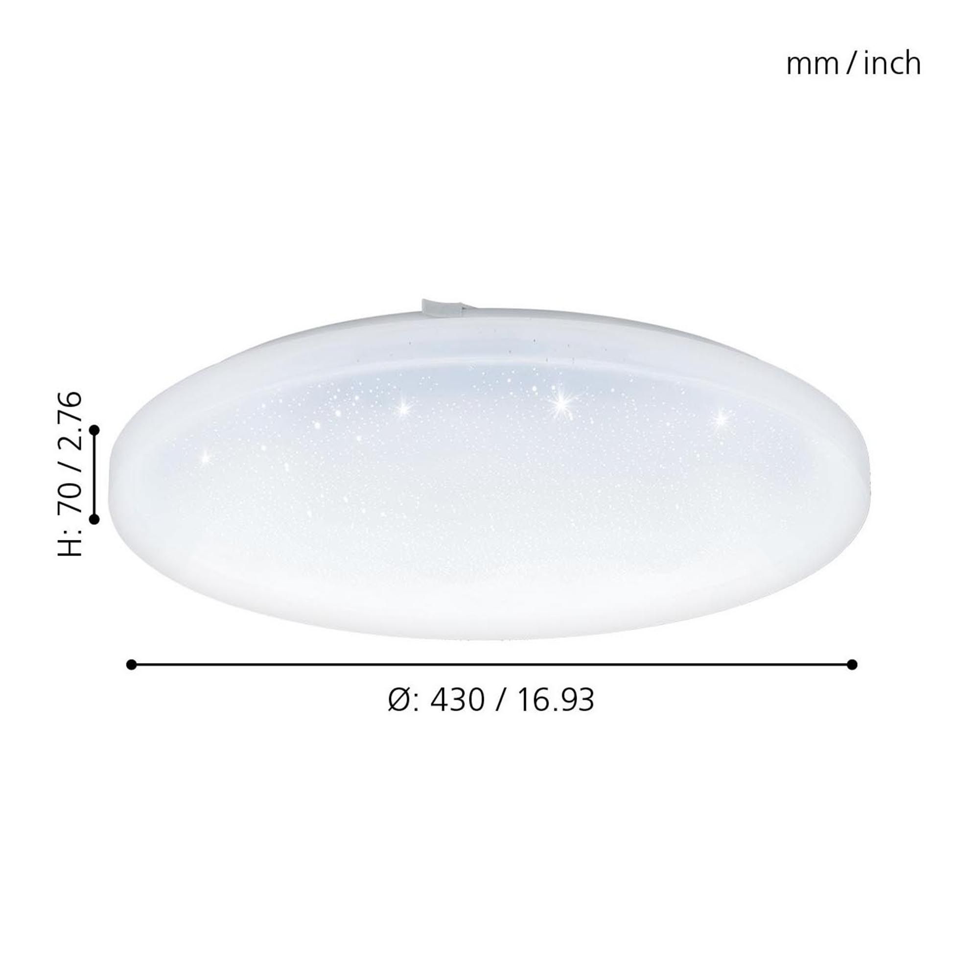 Plafonnier plastique blanc FRANIA-S D43CM LED INT 1X5,5W