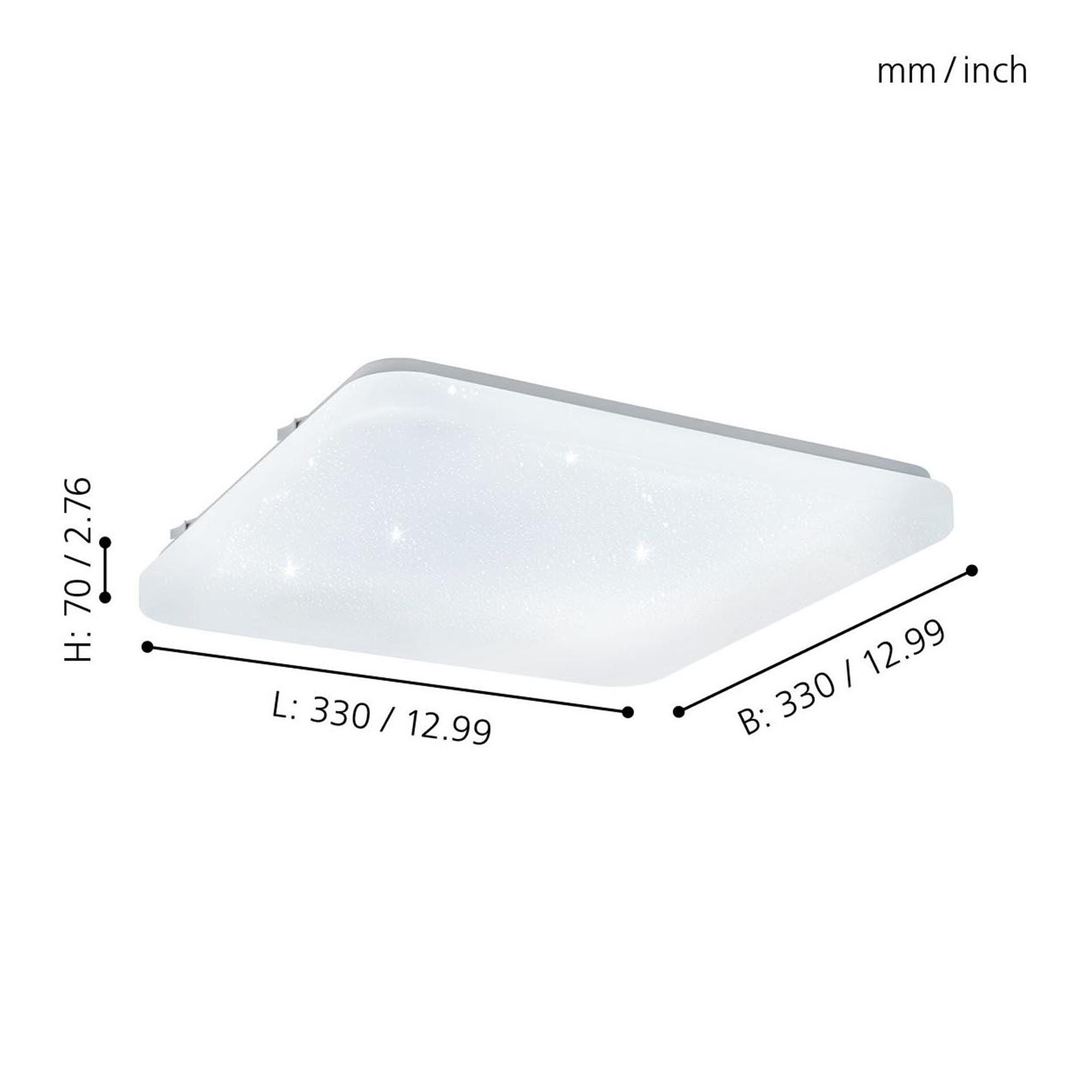 Plafonnier plastique blanc FRANIA-S 33X33CM LED INT 1X14,6W